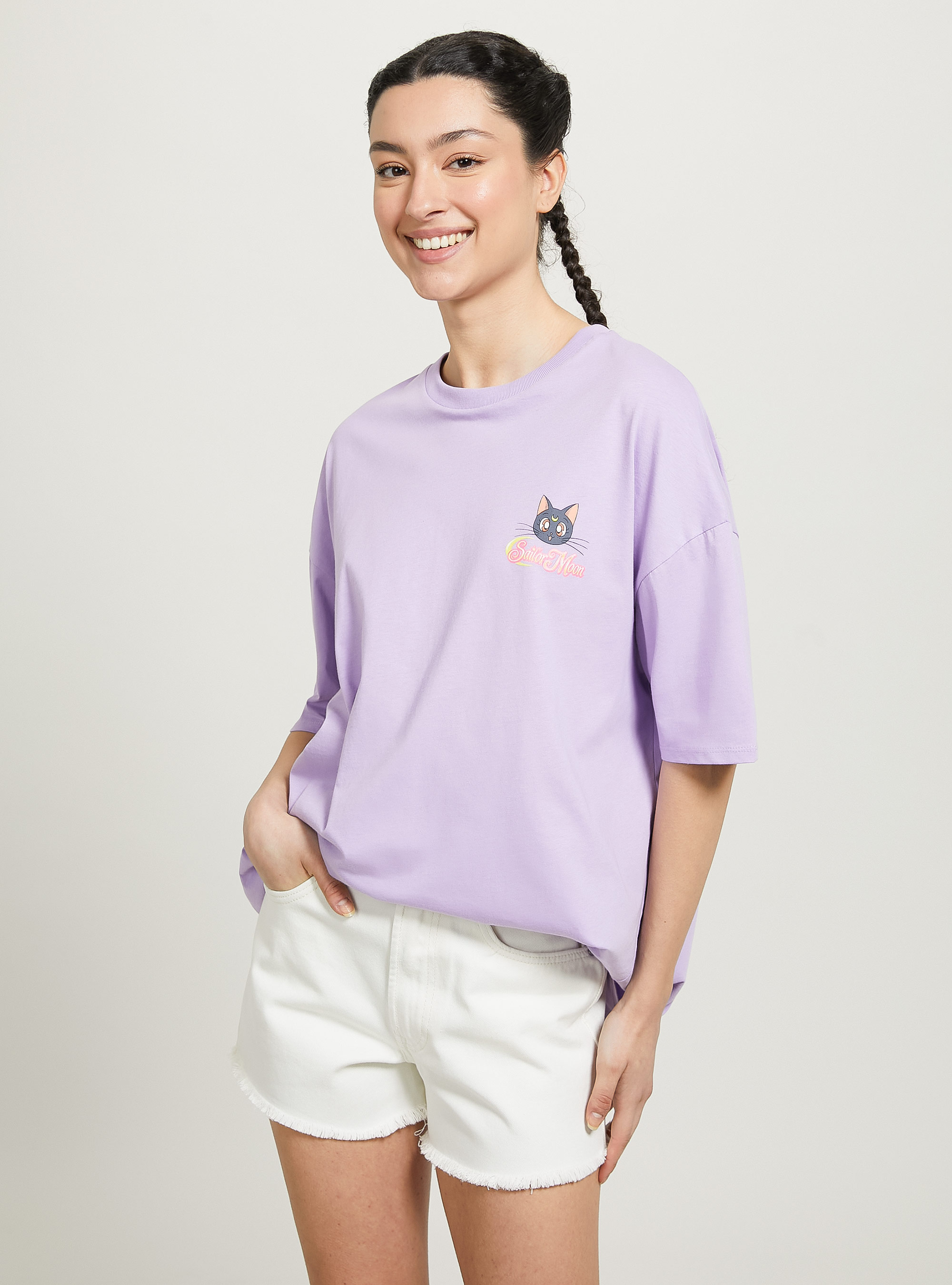 Sailor Moon / Alcott T-shirt, LC2 LILLAC MEDIUM