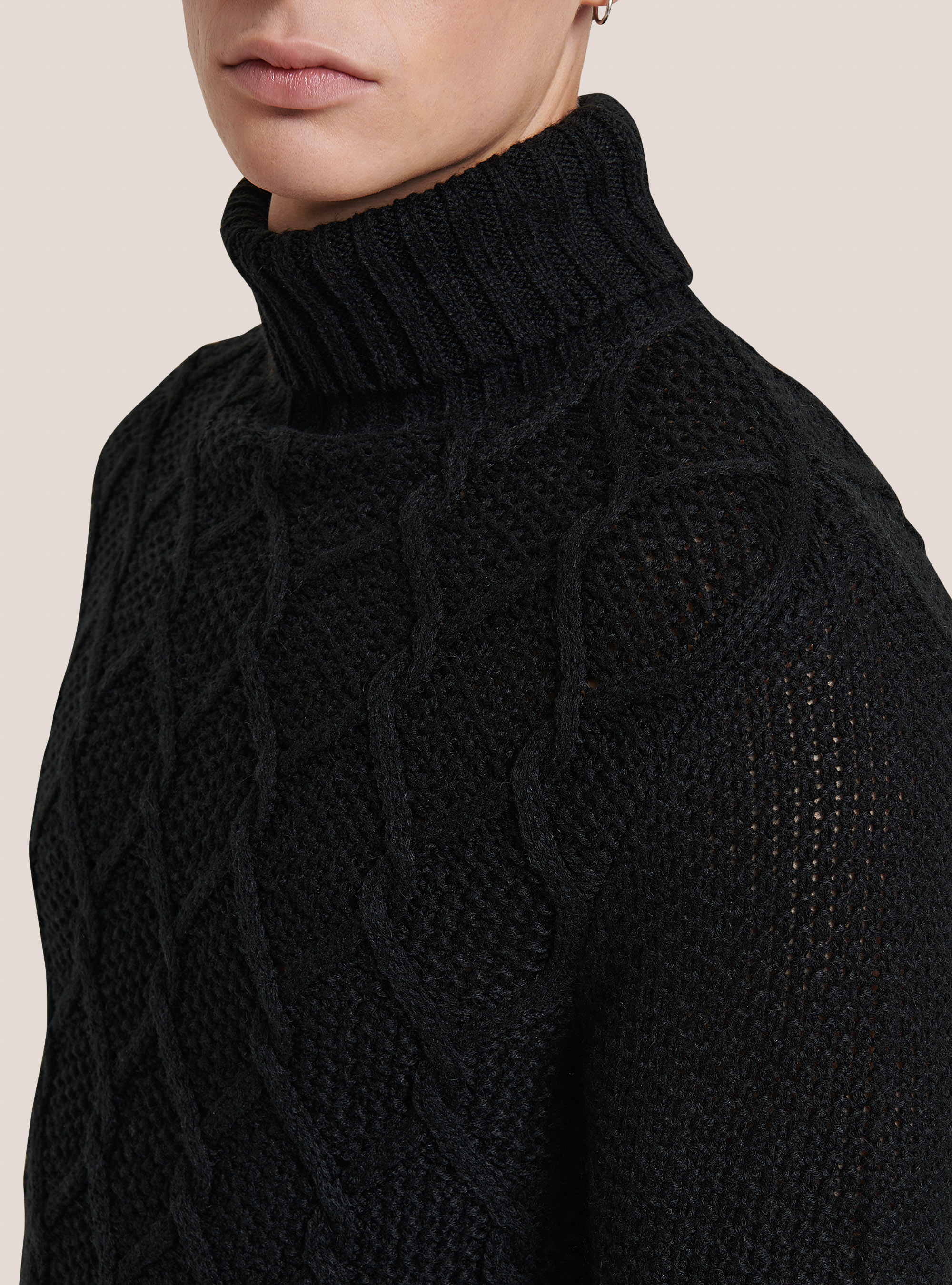 Pullover effetto rombi incrociati, C101 BLACK