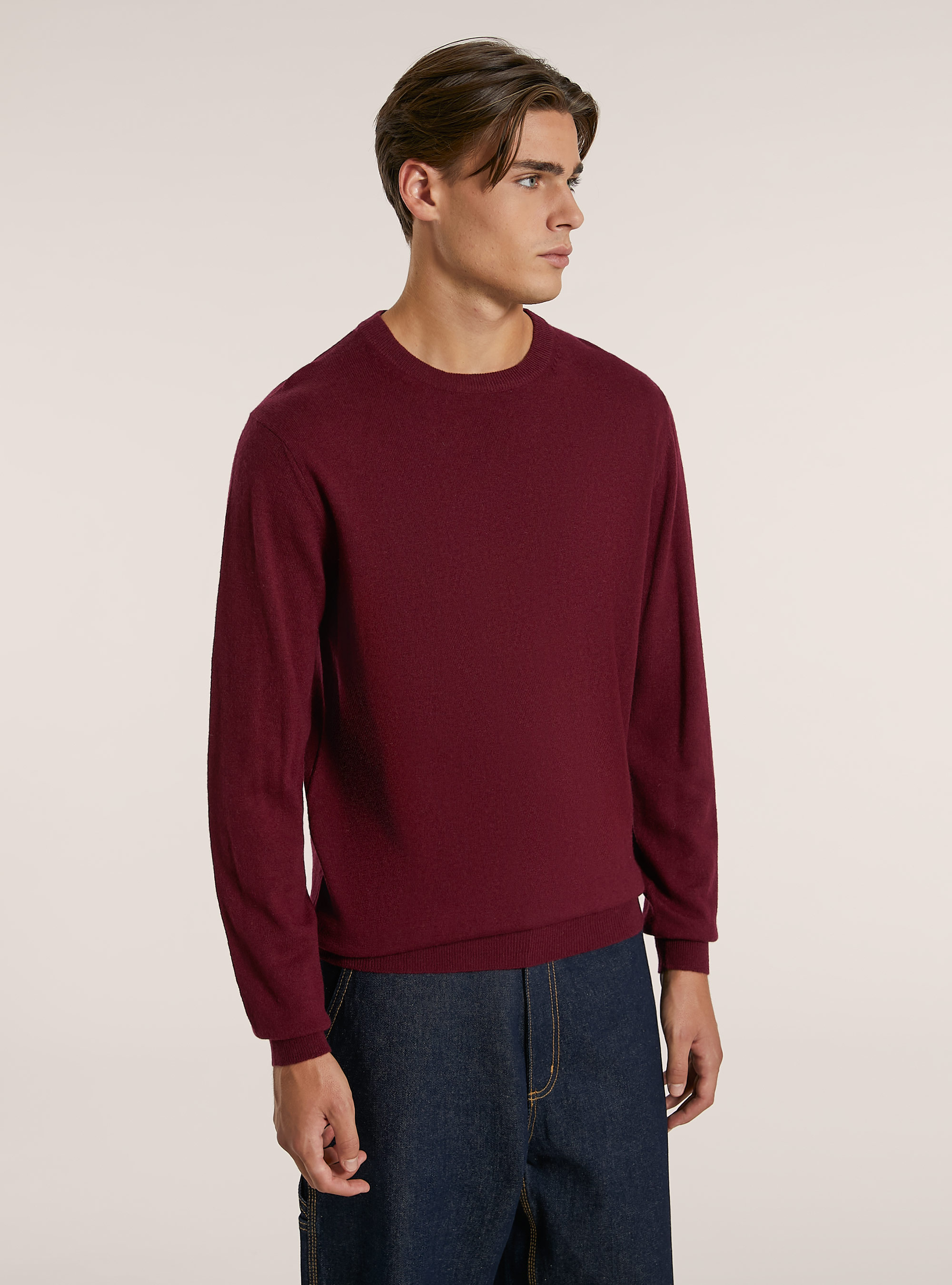 Cashmere-blend pullover, BO2 BORDEAUX MEDIUM
