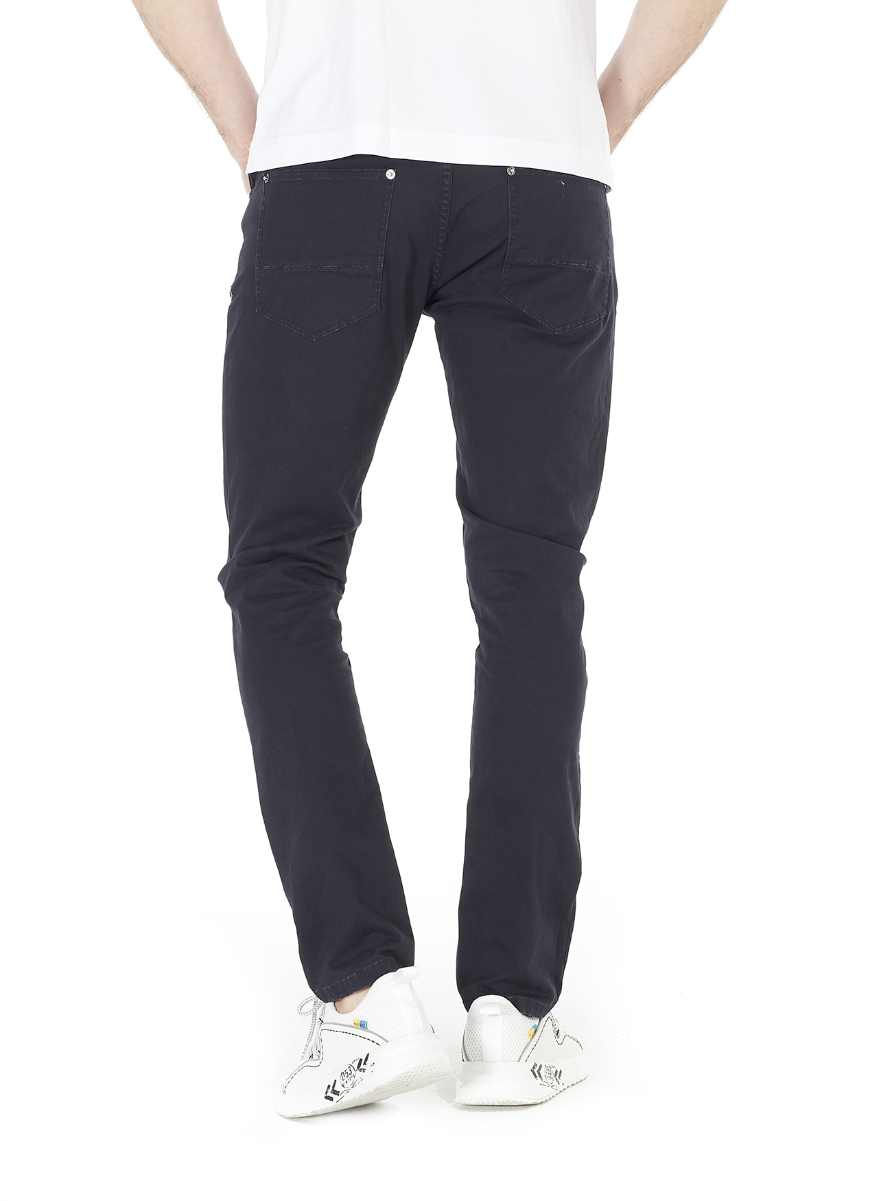 Pantaloni 5 tasche twill stretch, BLUE NAVY