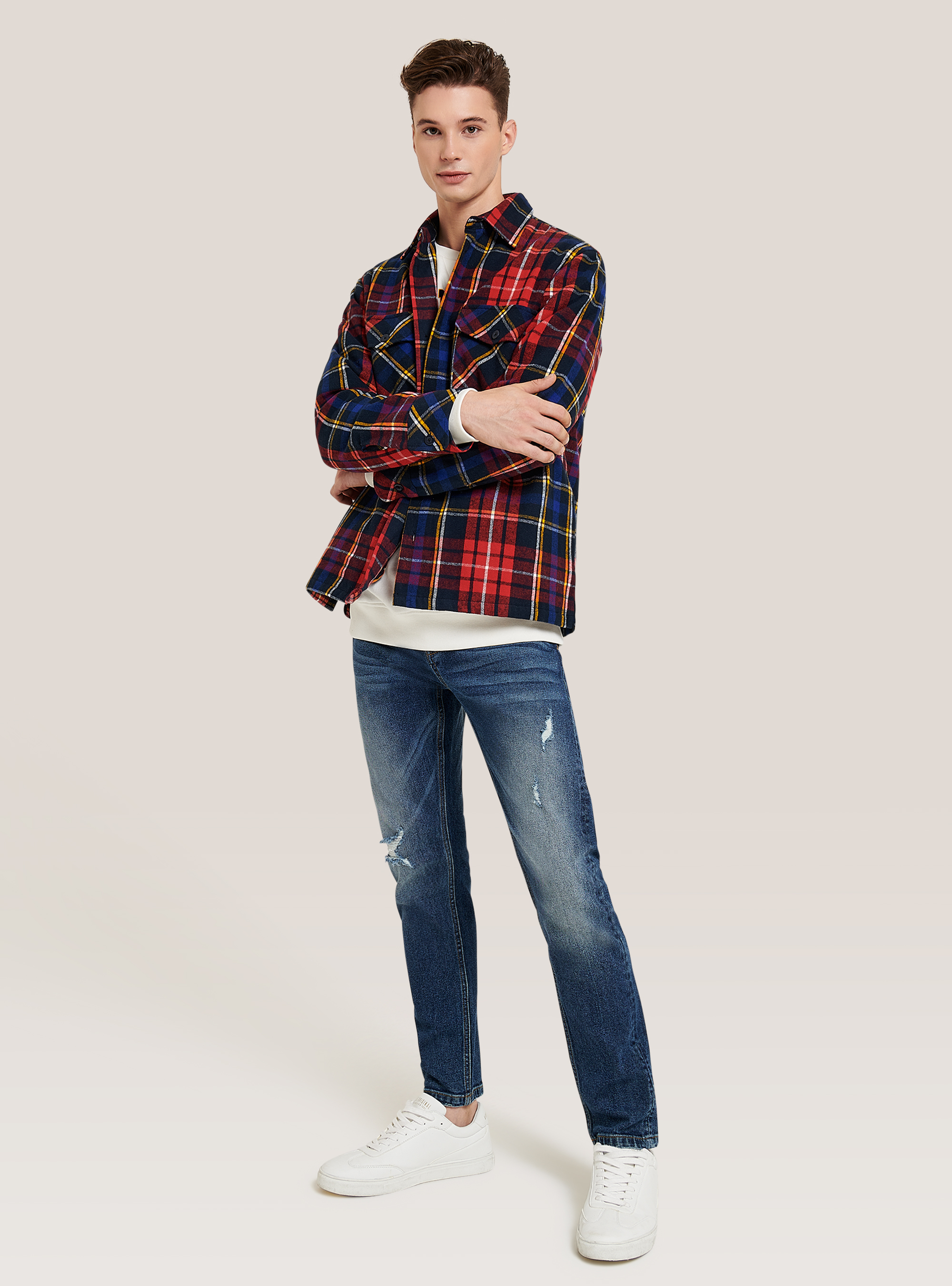 checked shirt jacket mens