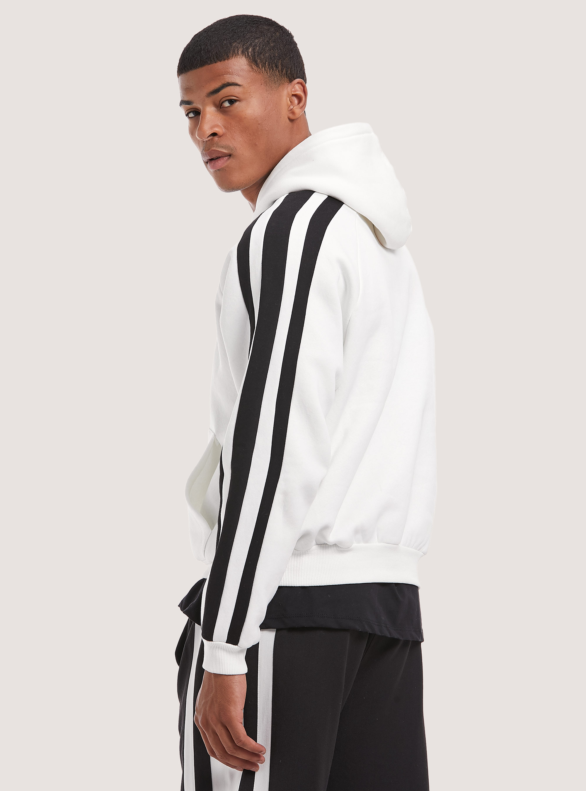 Sudadera con capucha recortada, WH1 OFF WHITE