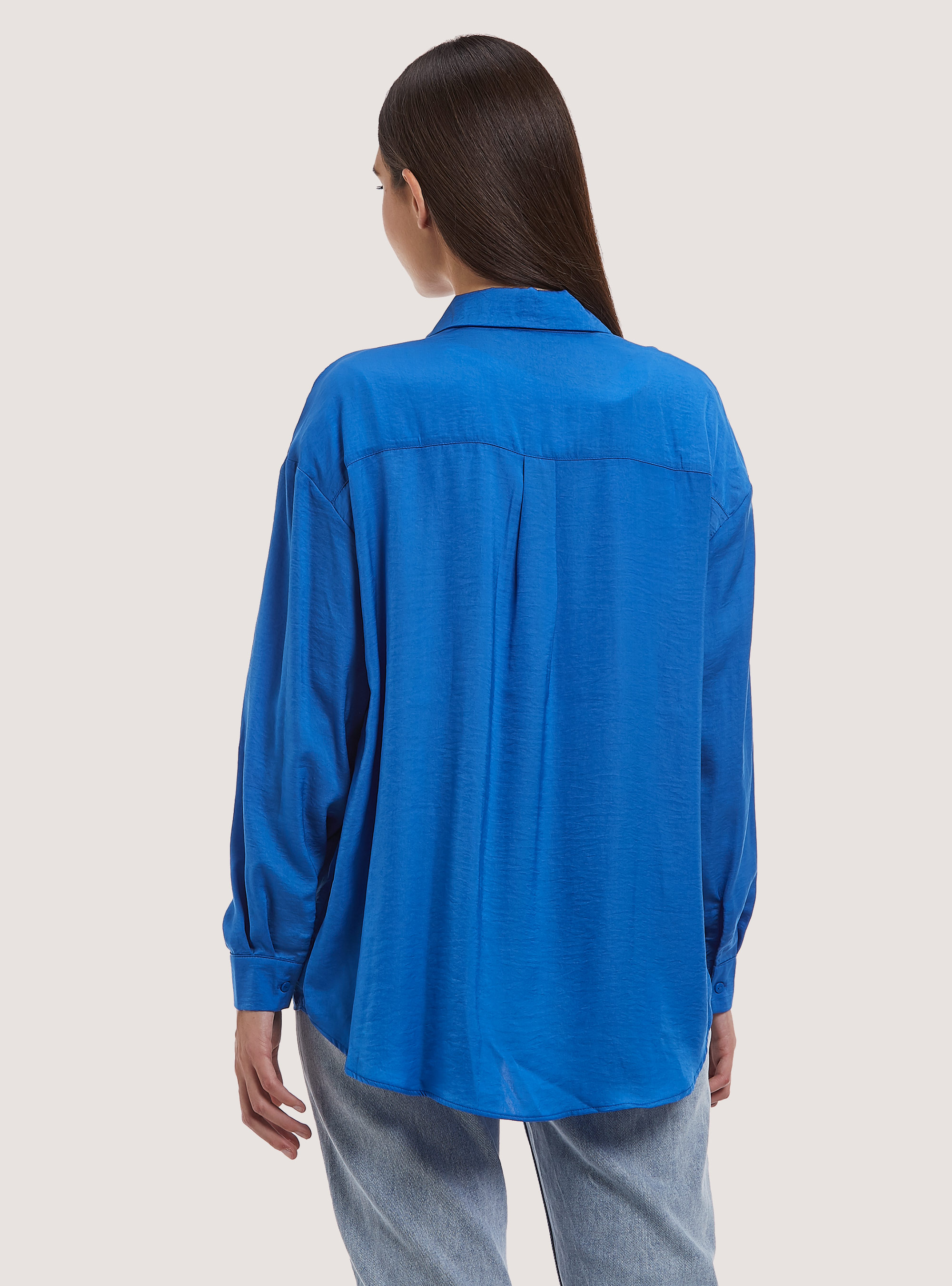 Chemise en satin uni, RY2 ROYALE MEDIUM