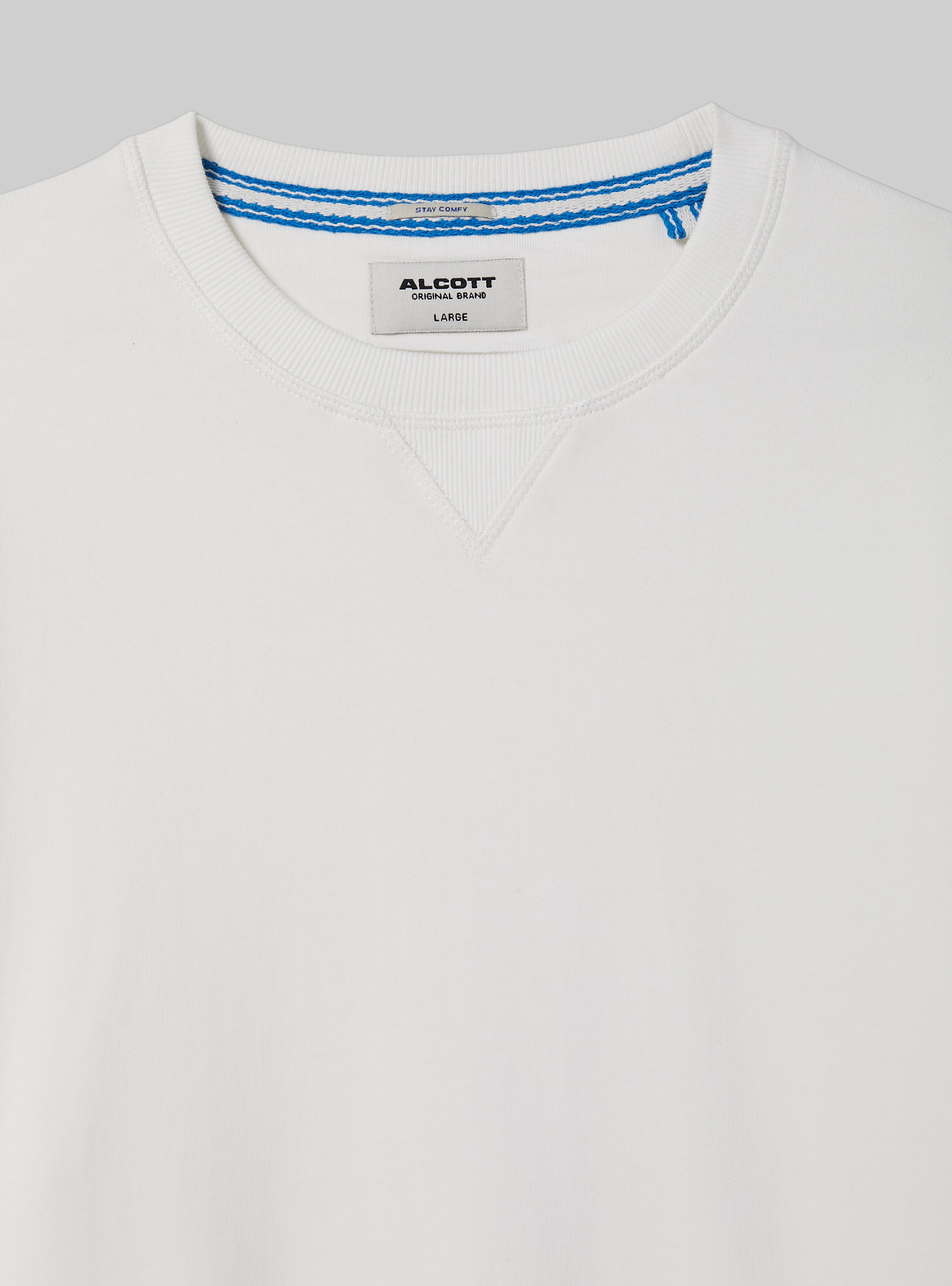 Plain-coloured crew-neck sweatshirt, WH1 OFF WHITE