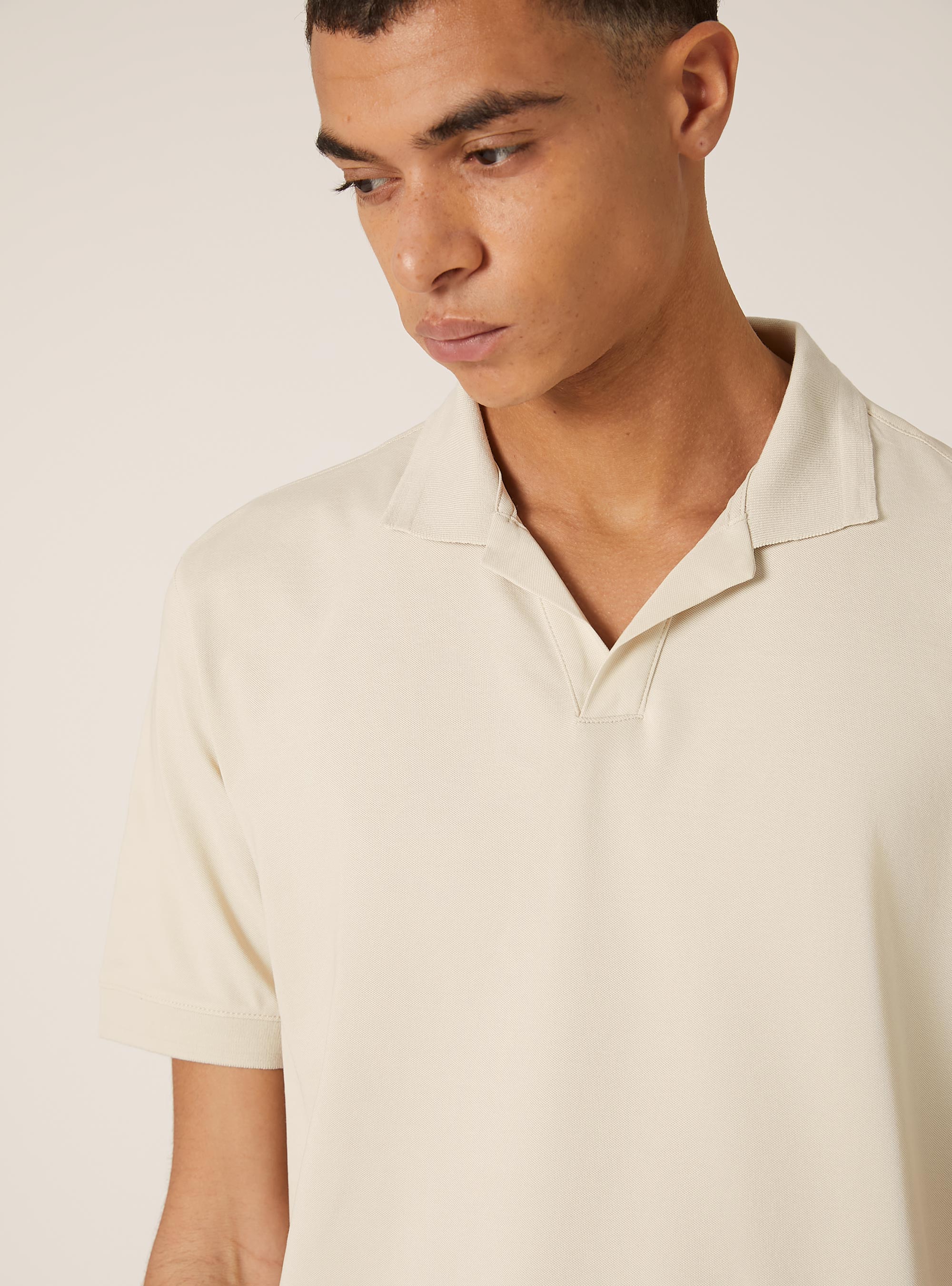 Polo de piqué elástico AIRes, BG3 BEIGE LIGHT