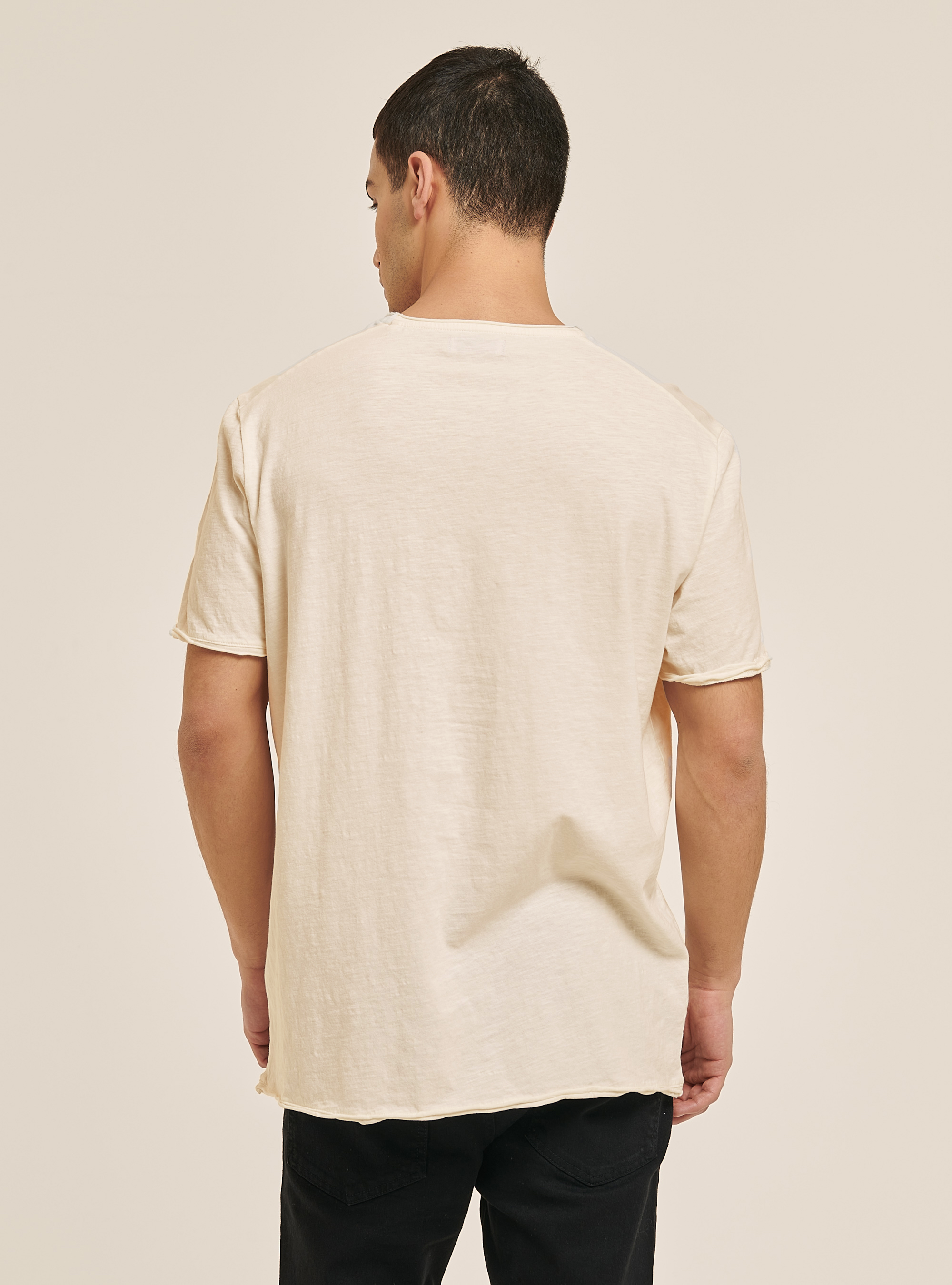 T-shirt en coton uni de base, C104 CREAM