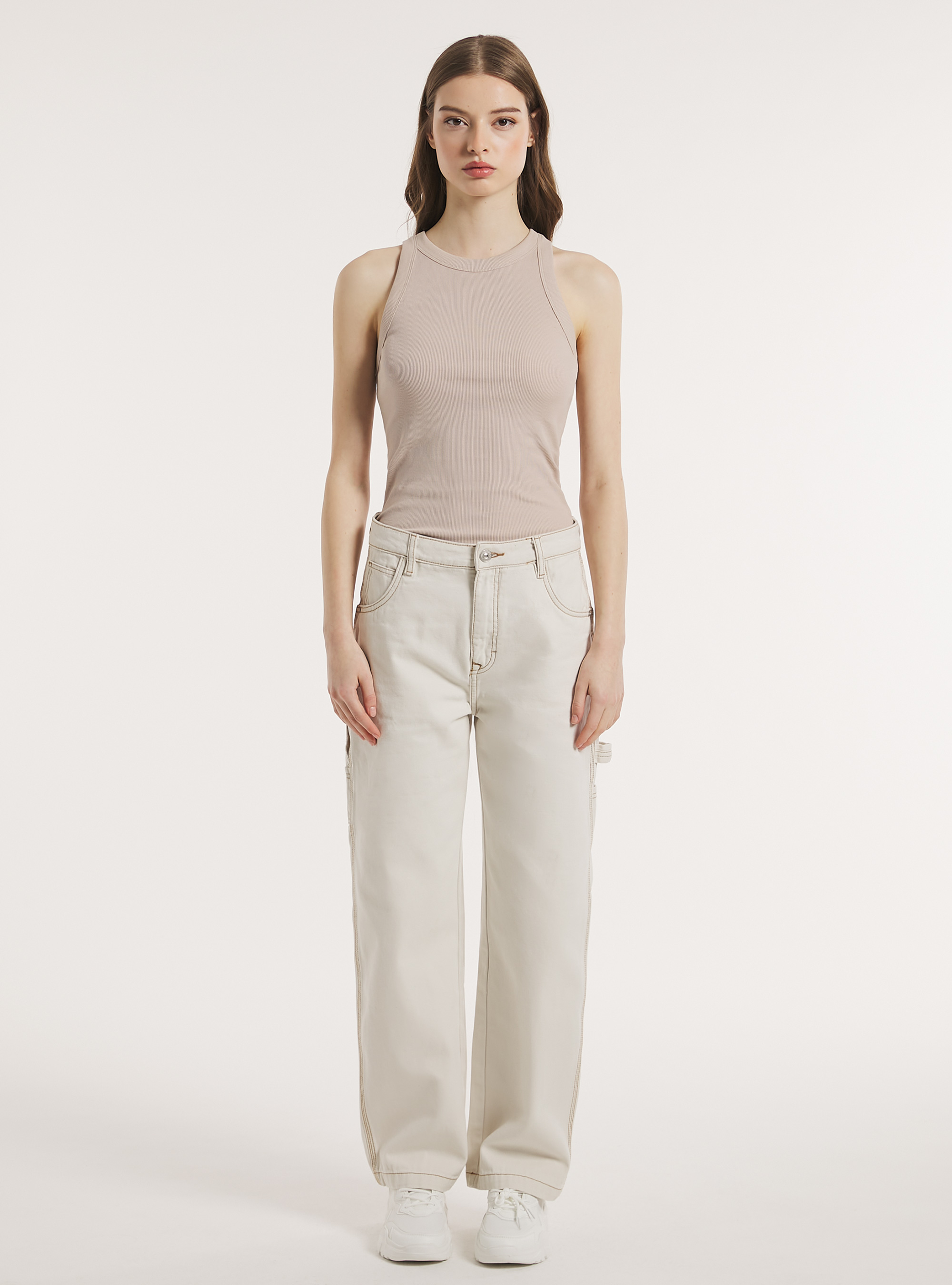 Pantalon en toile de charpentier, WH1 OFF WHITE
