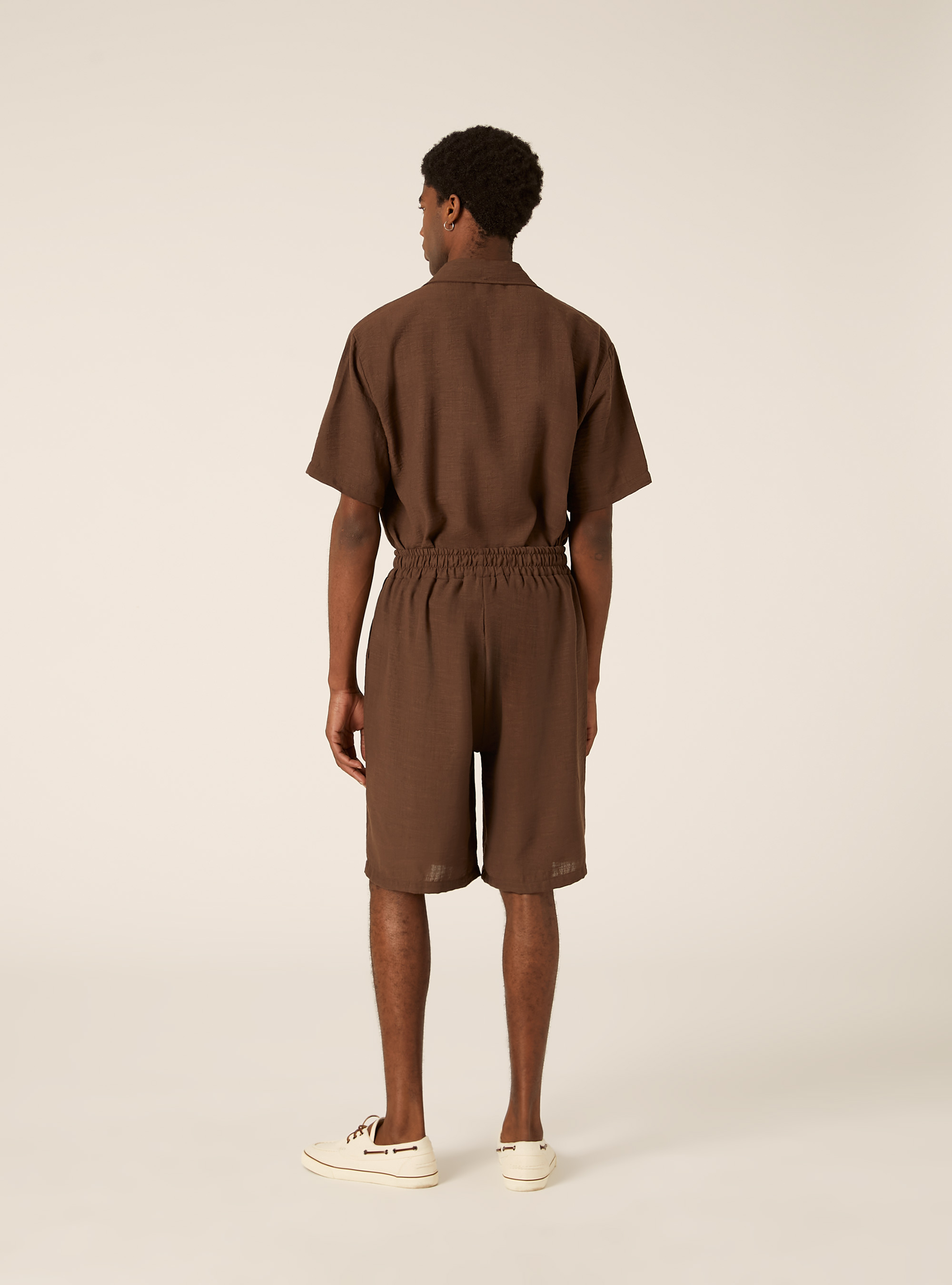 Bermudas aus Flammgarn-Gewebe, BG2 BEIGE MEDIUM