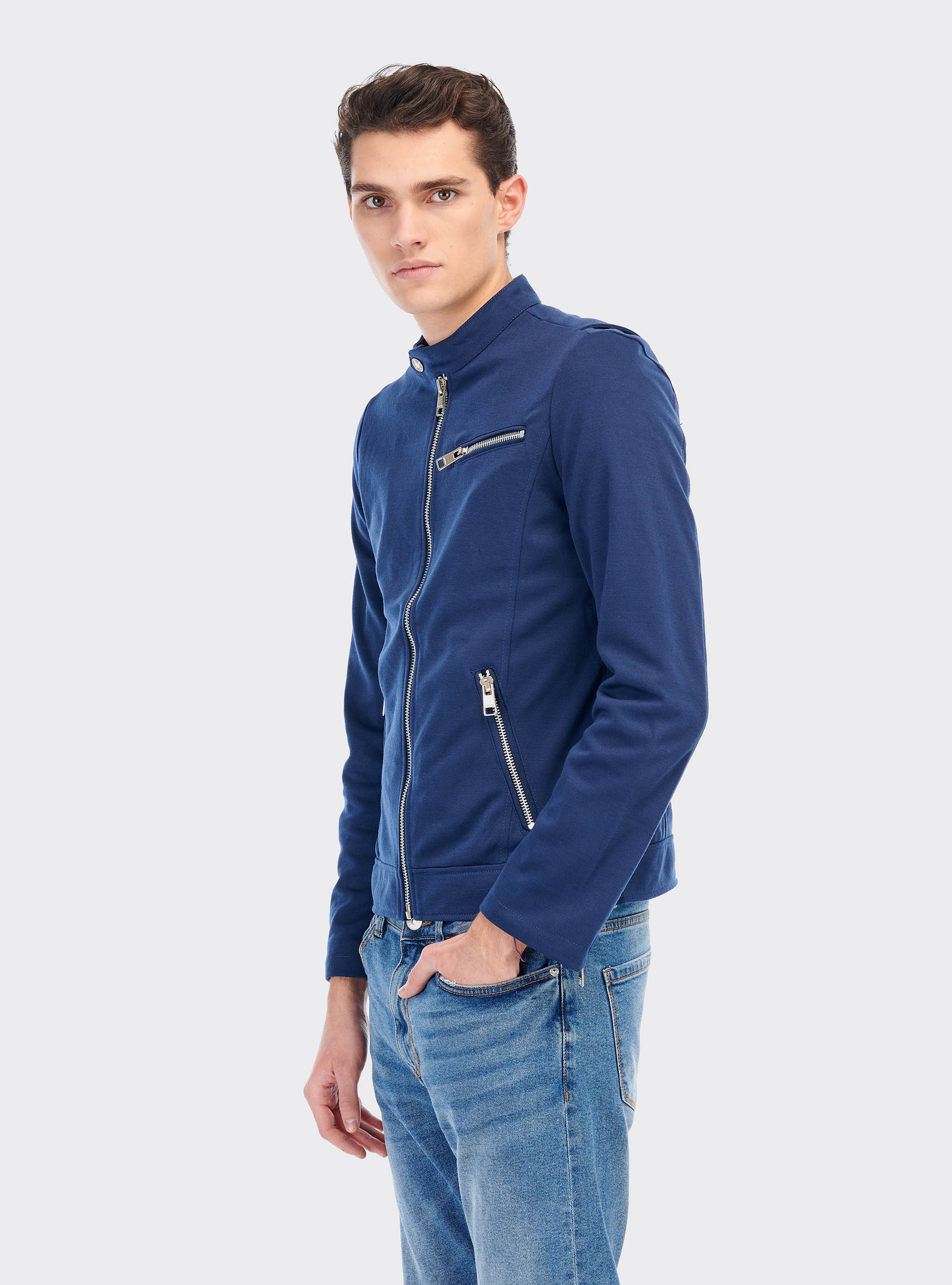 Veste de motard, C218 BLUE NAVY
