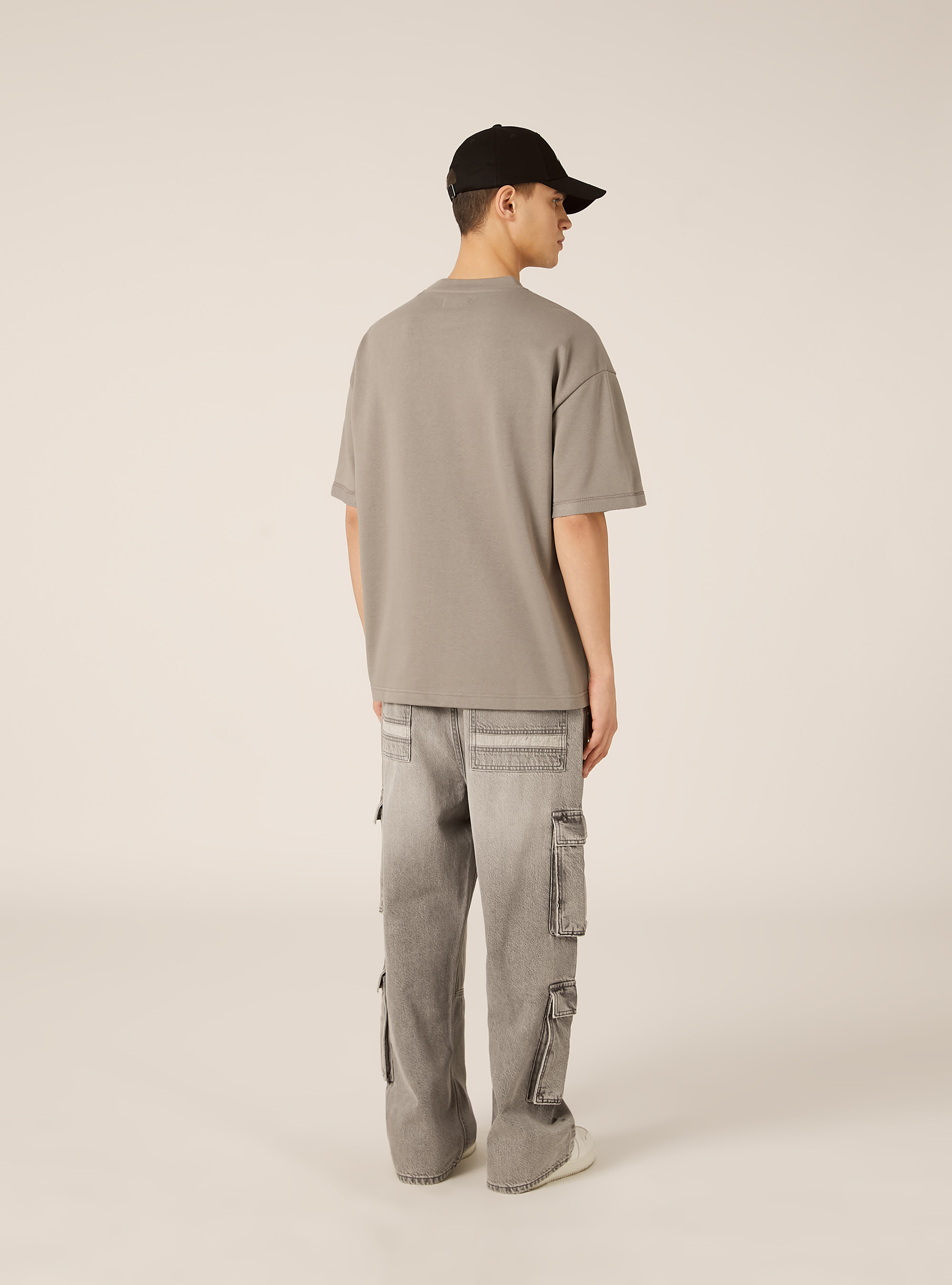 Oversized sweatshirt T-shirt, GY2 GREY MEDIUM