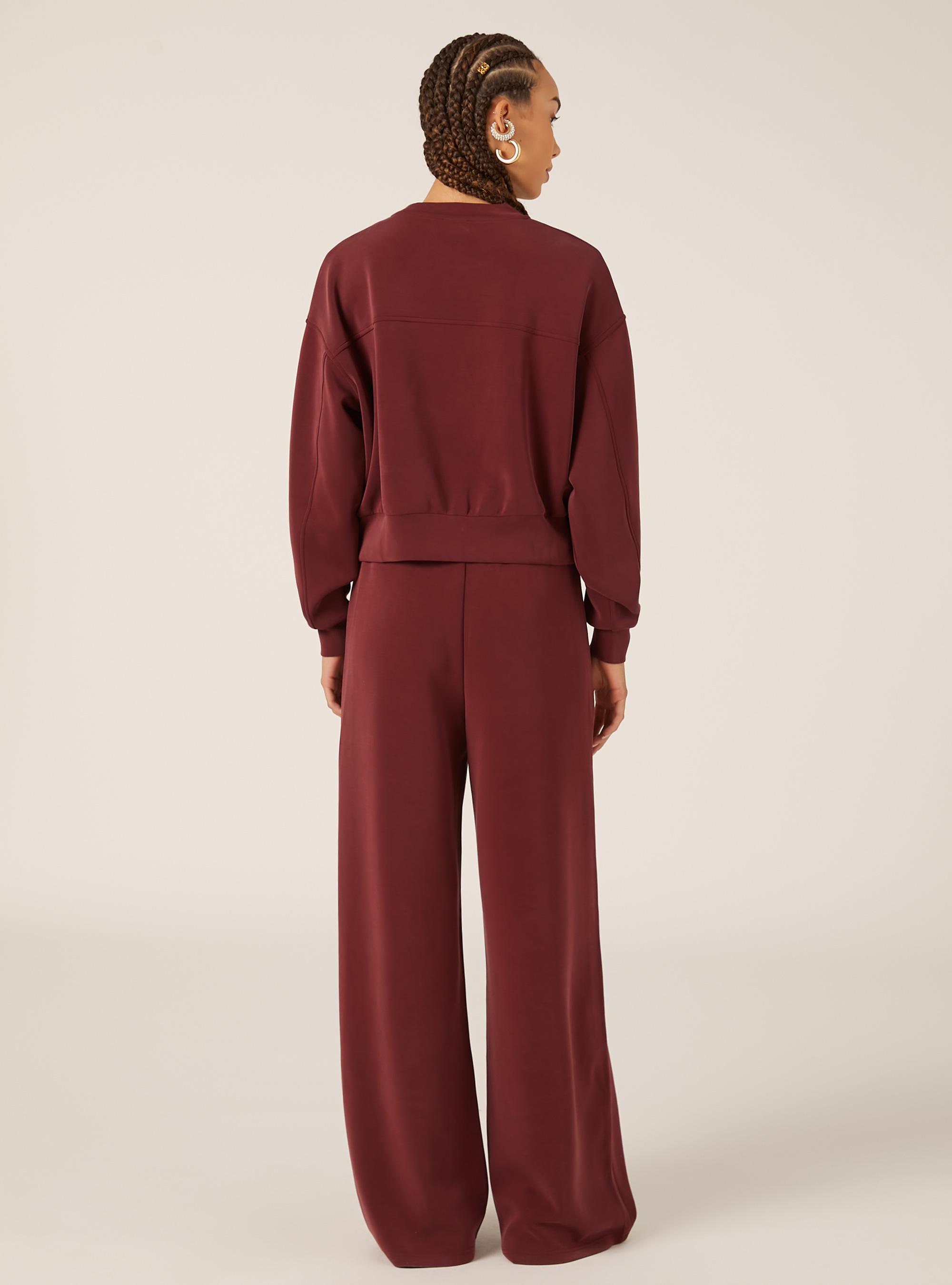 Soft touch sweatshirt, BO1 BORDEAUX DARK