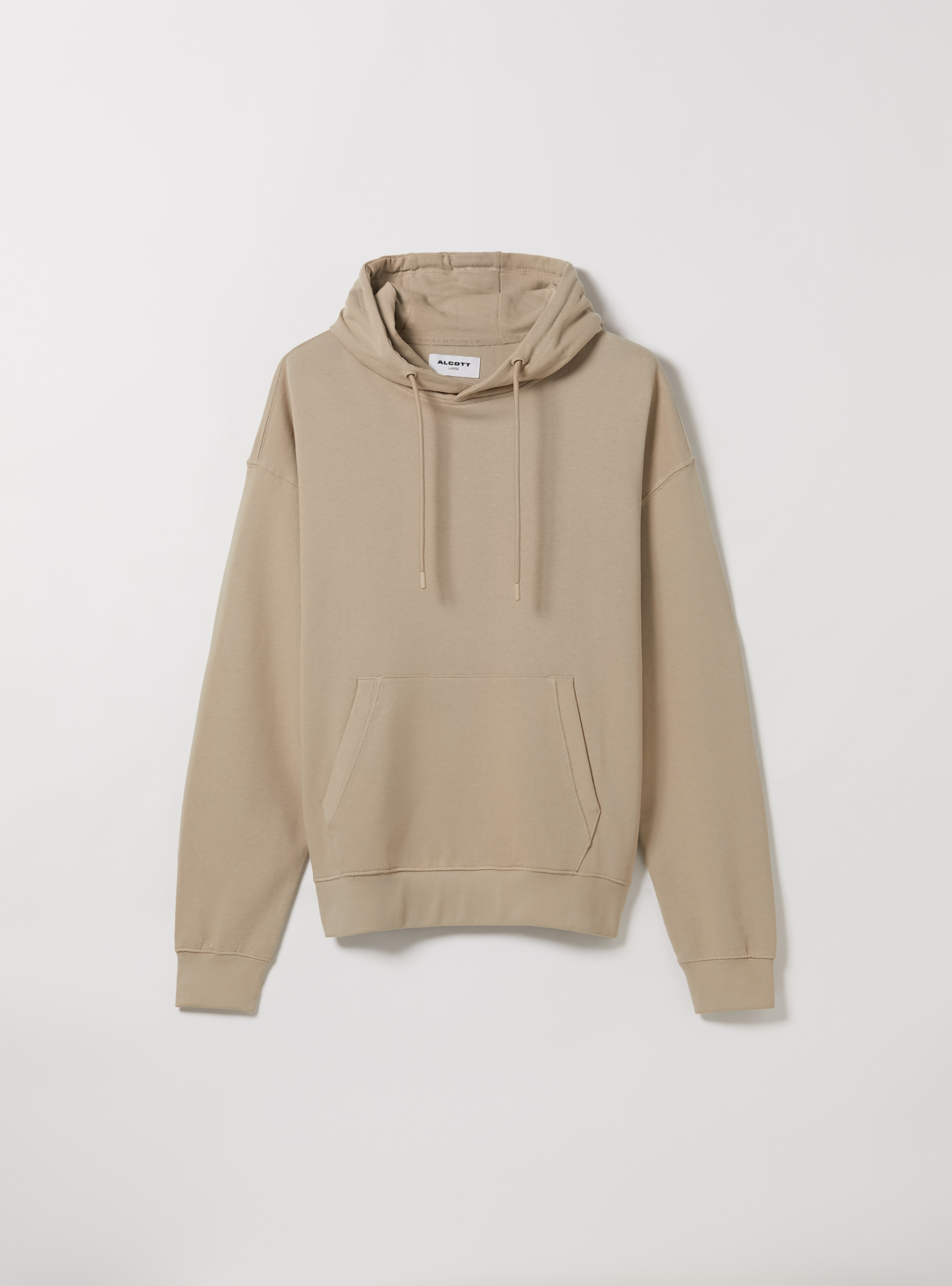 Sweatshirt with hood and pouch pocket, BG2 BEIGE MEDIUM