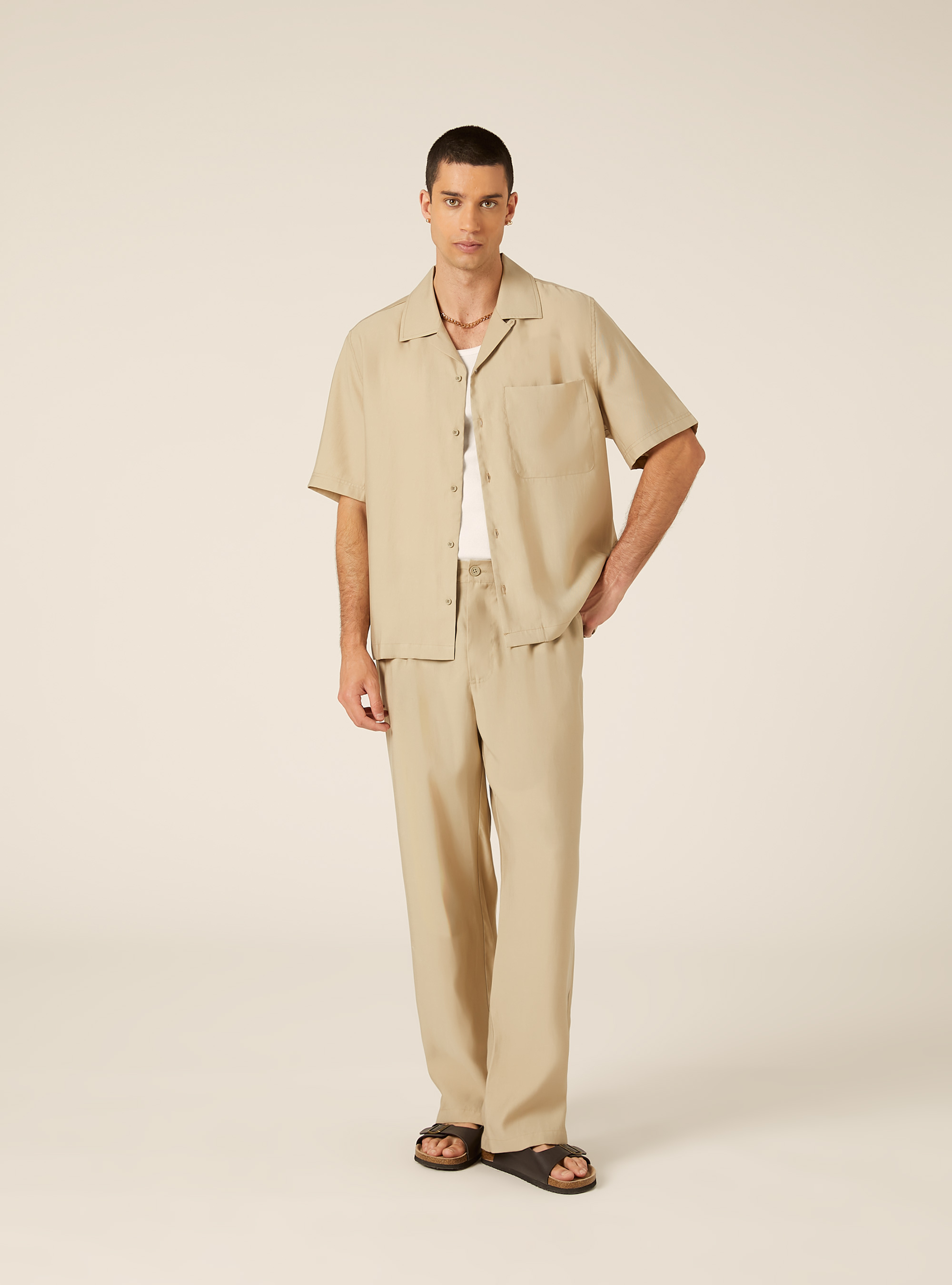 Pantalon Ample et Fluide, BG2 BEIGE MEDIUM