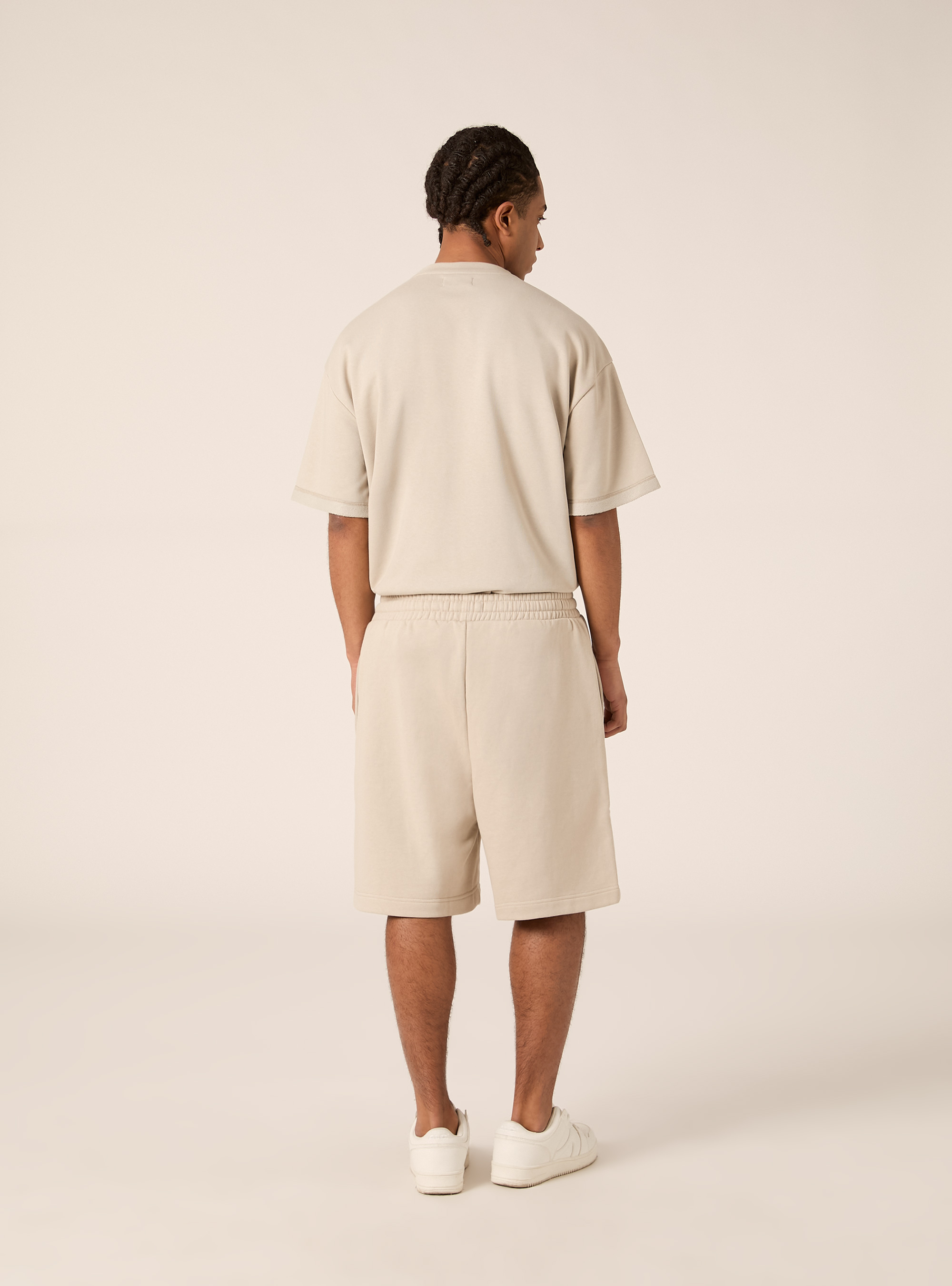 Bermuda  basico in felpa, BG1 BEIGE DARK