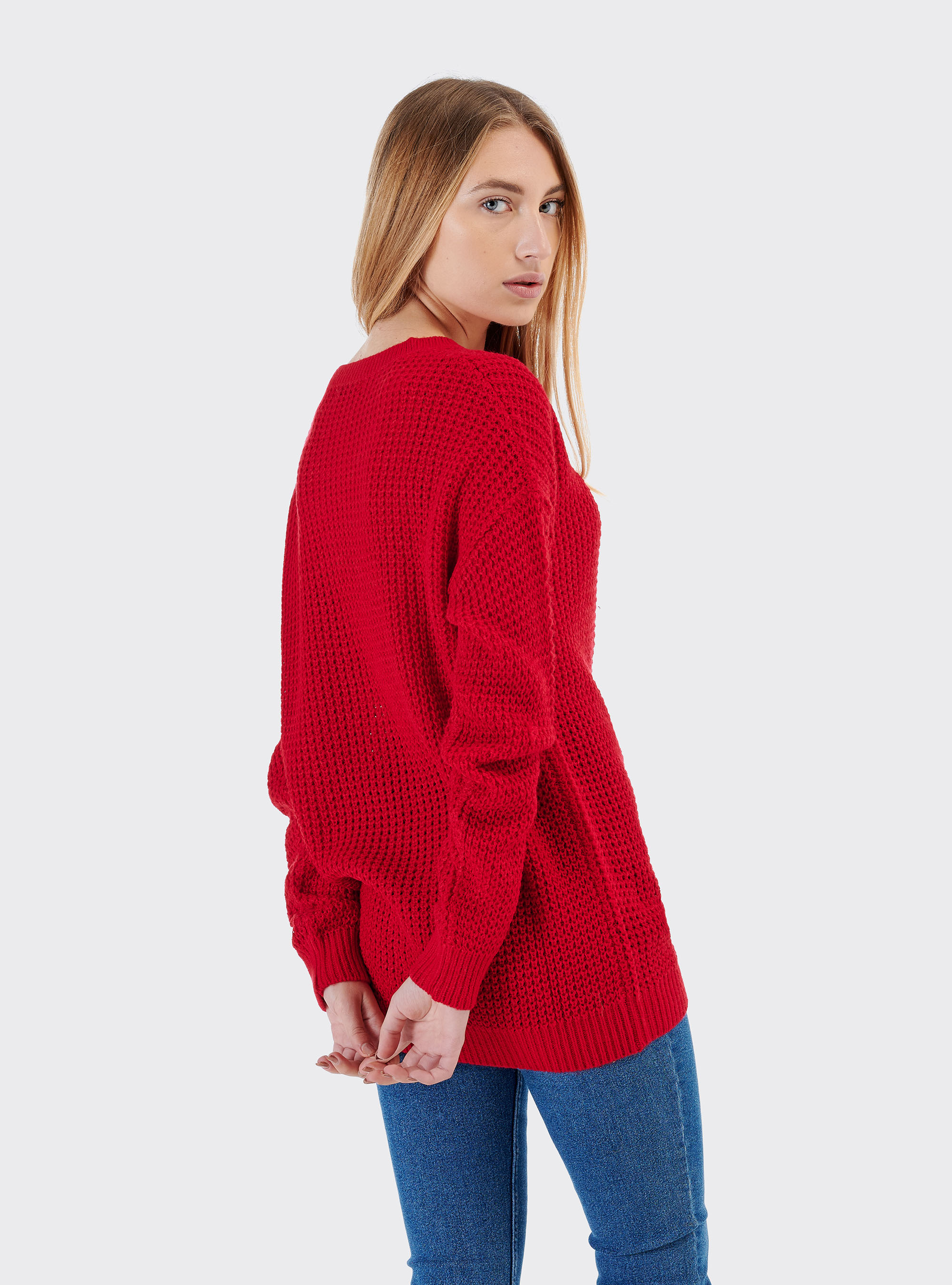 Pull oversize, C4498 RED