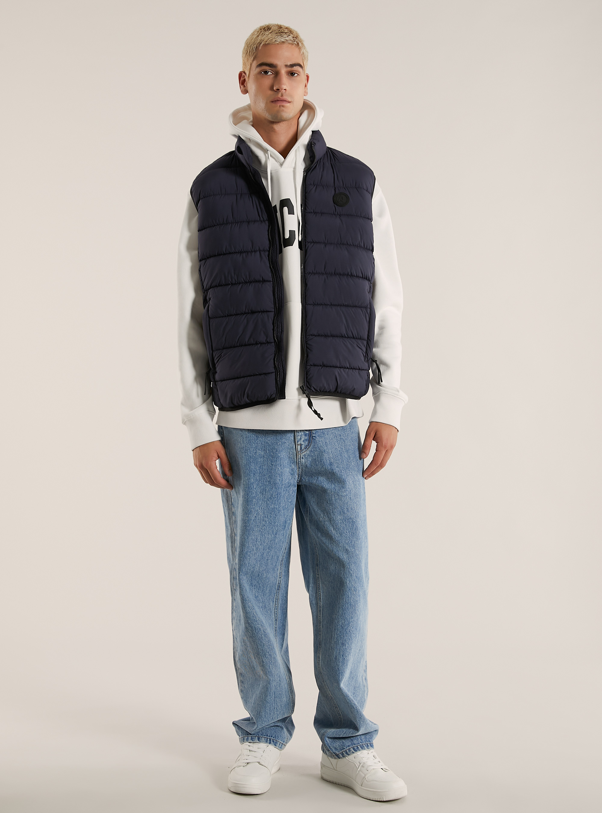 Padded sleeveless jacket, NA2 NAVY MEDIUM