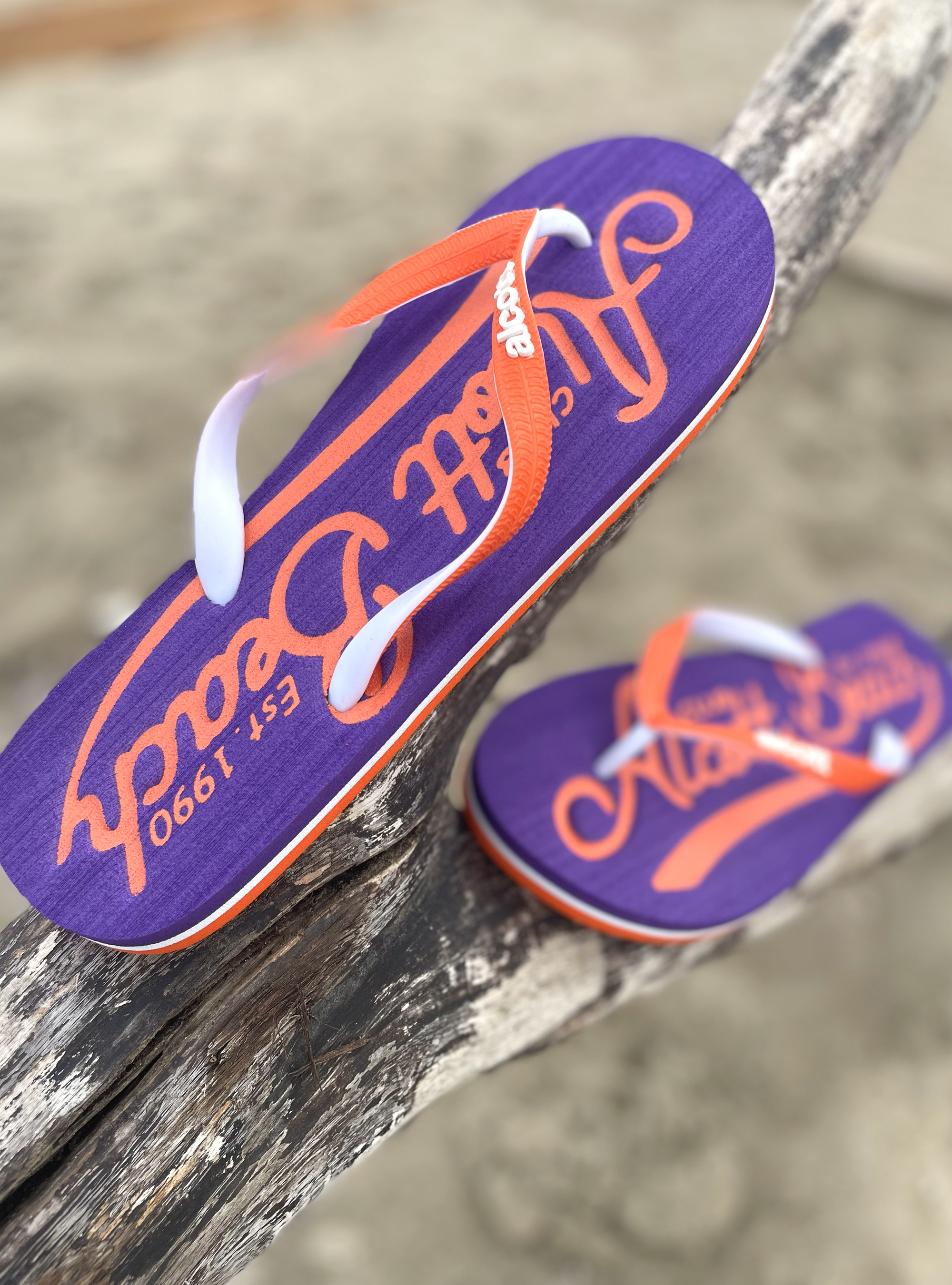Flip-Flops mit Logo, C4453 PURPLE