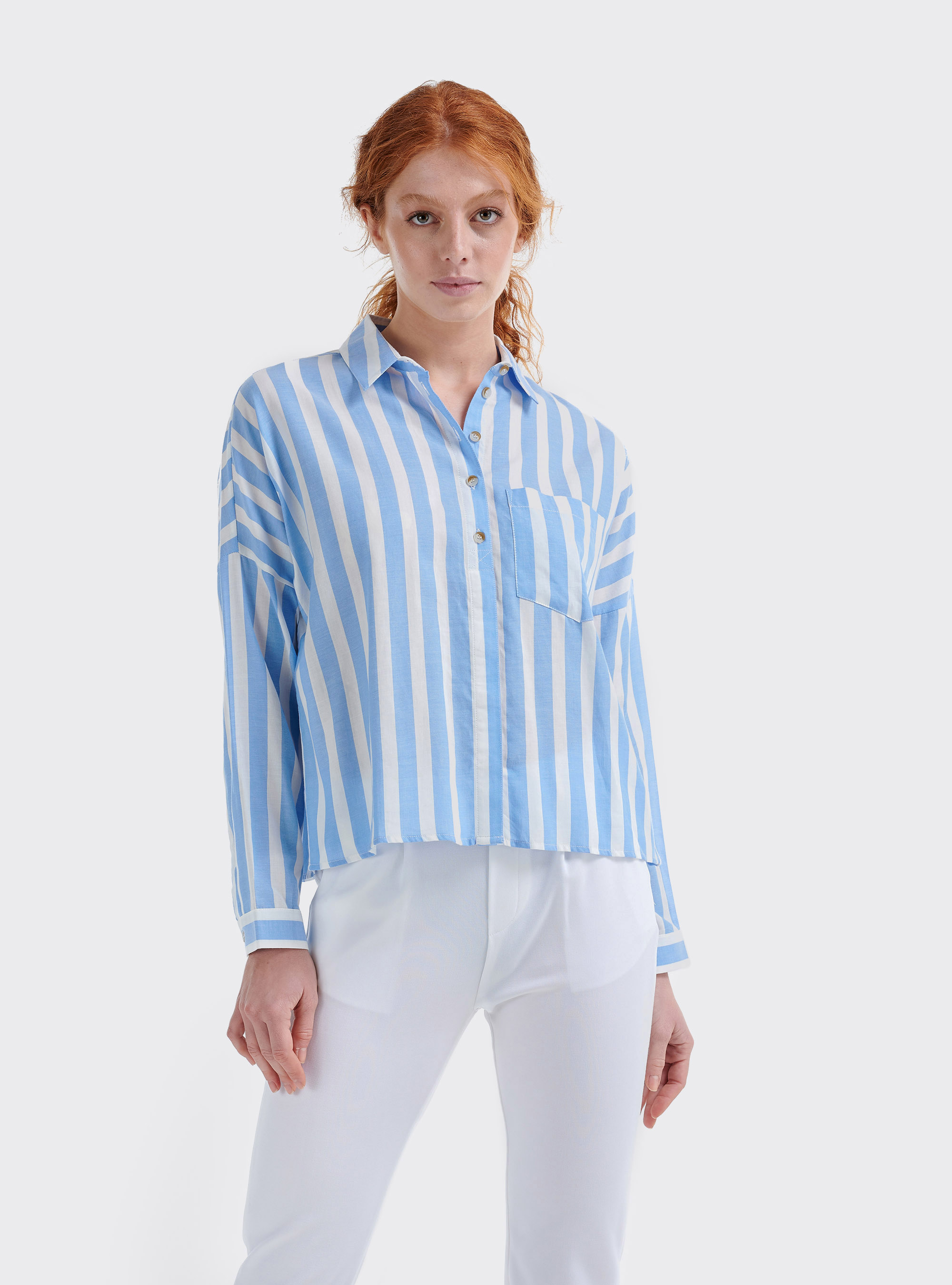 Camisa estampada rayas, STR5 RIGA AZZURRA
