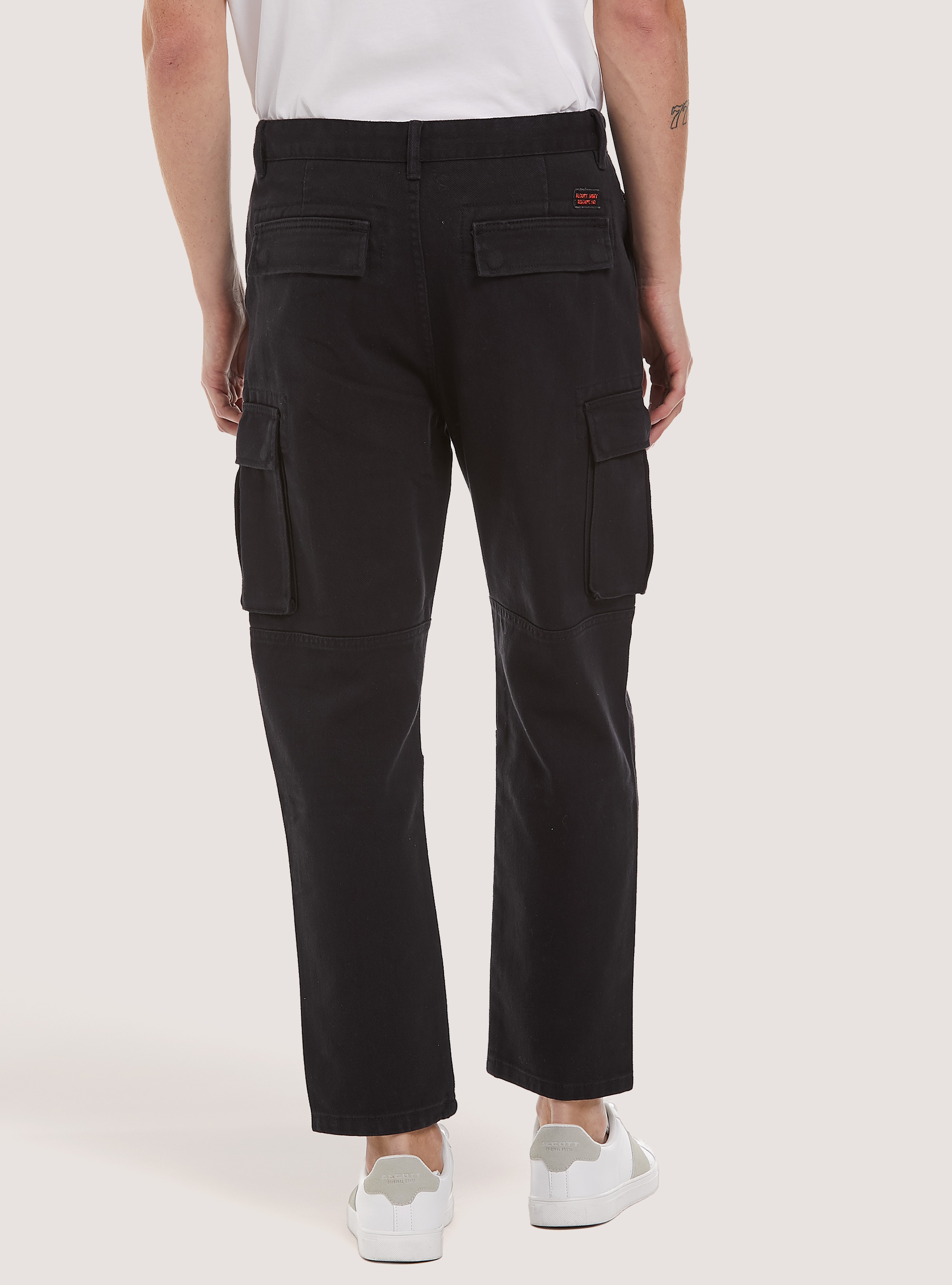 Army twill cargo trousers, BK1 BLACK