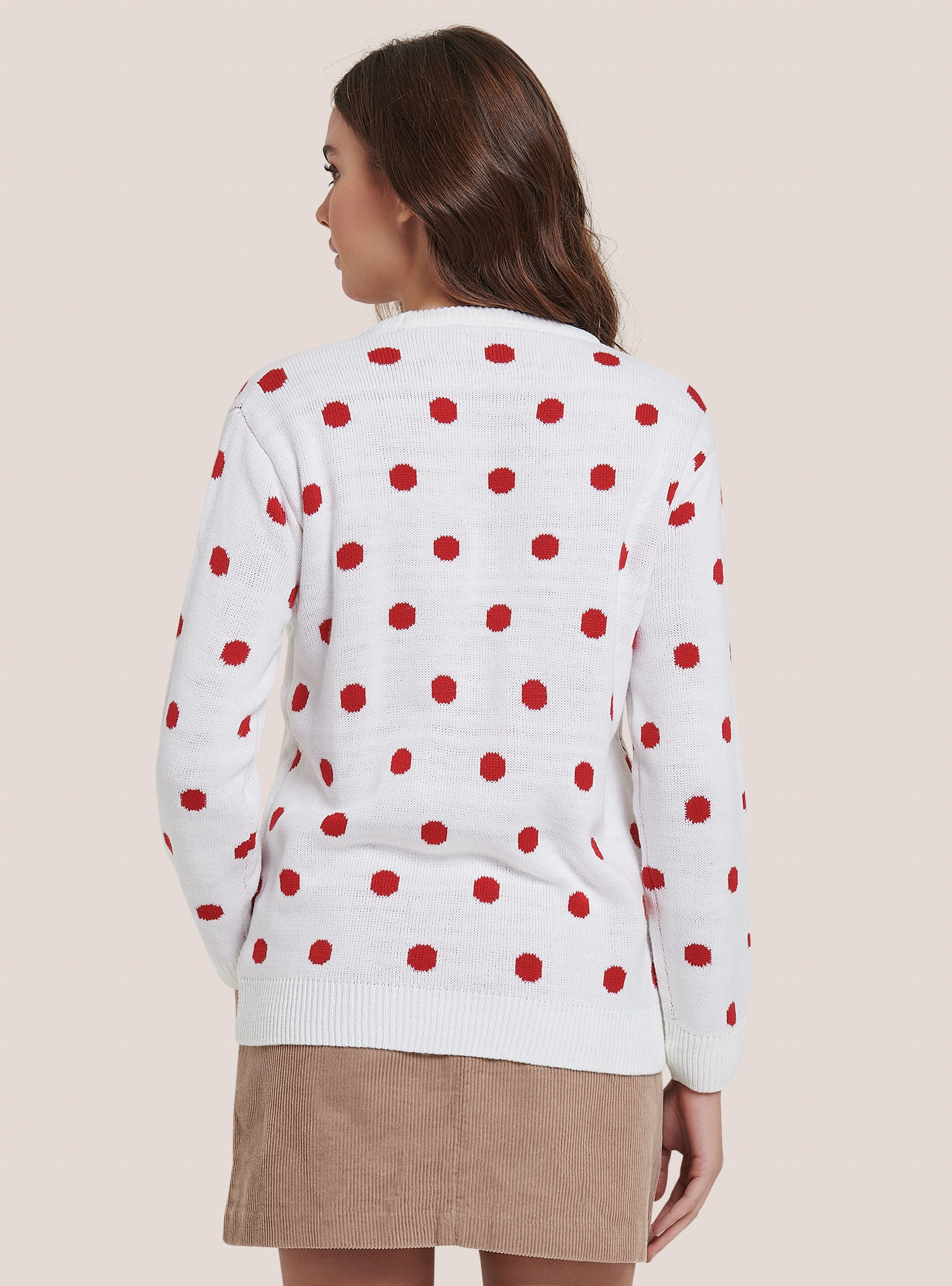 Christmas pullover with gingerbread man, WHITE