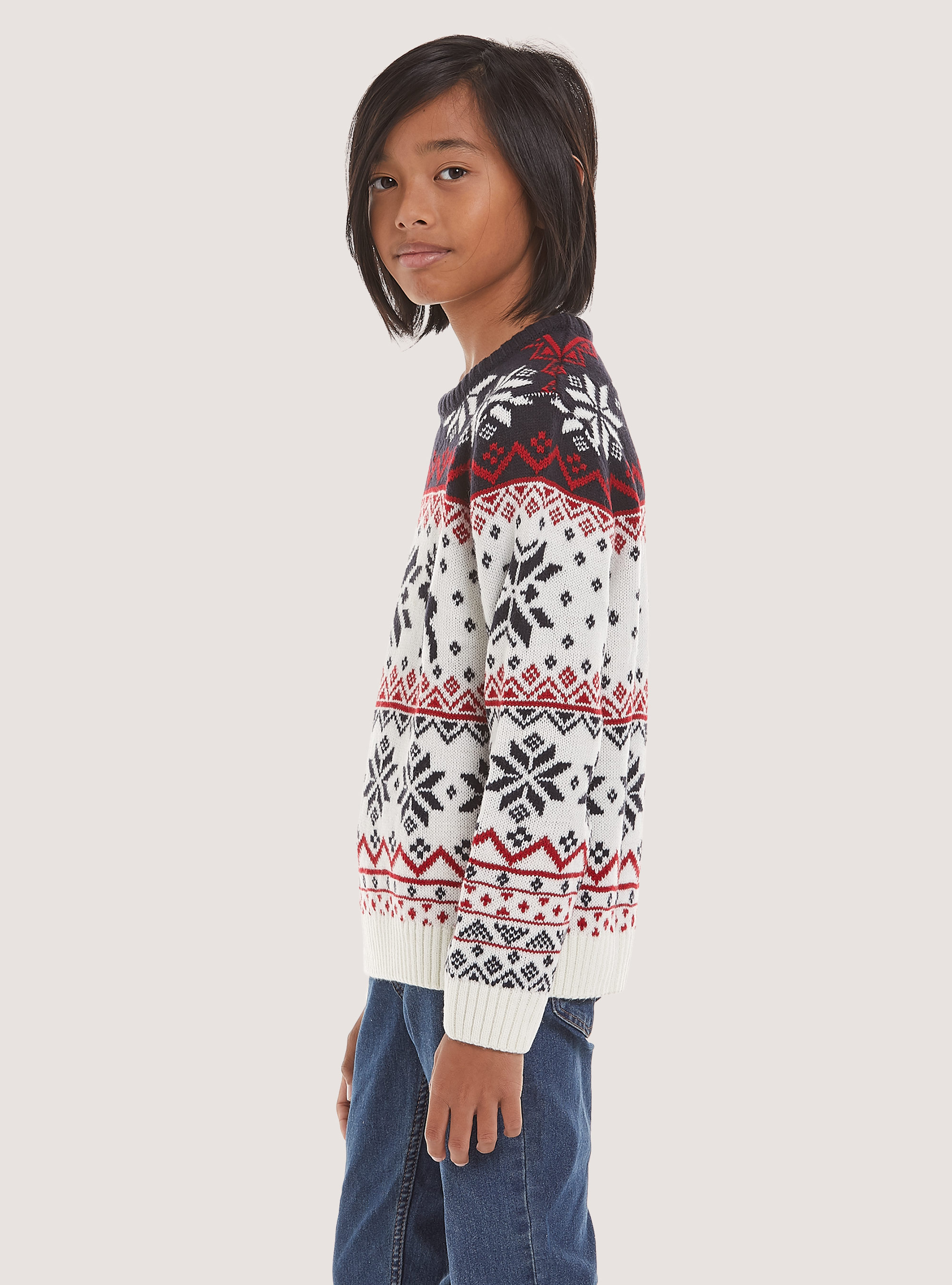 Pullover Christmas Family Collection, WH1 OFF WHITE