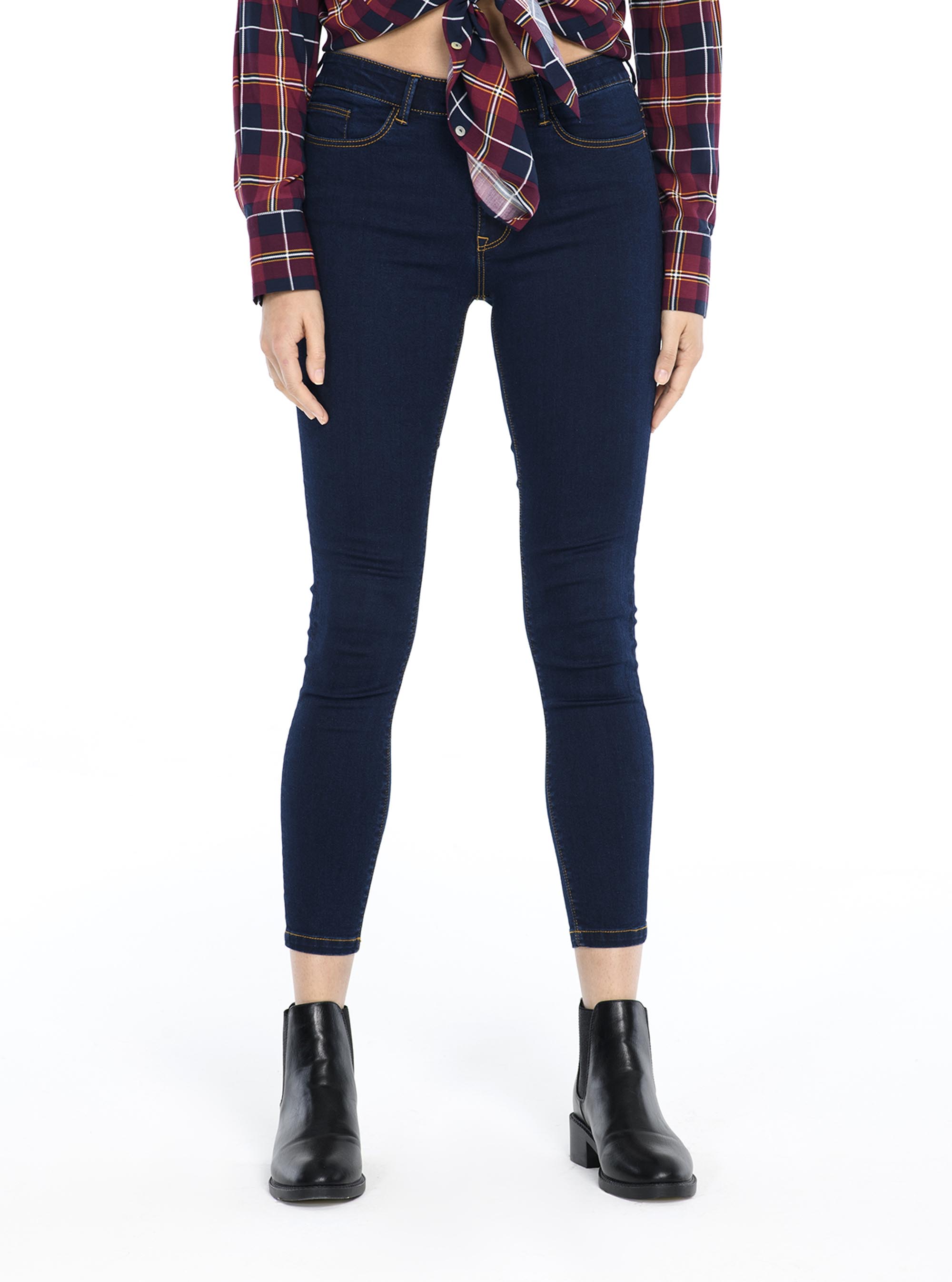 Cropped jeans, BLUE NAVY