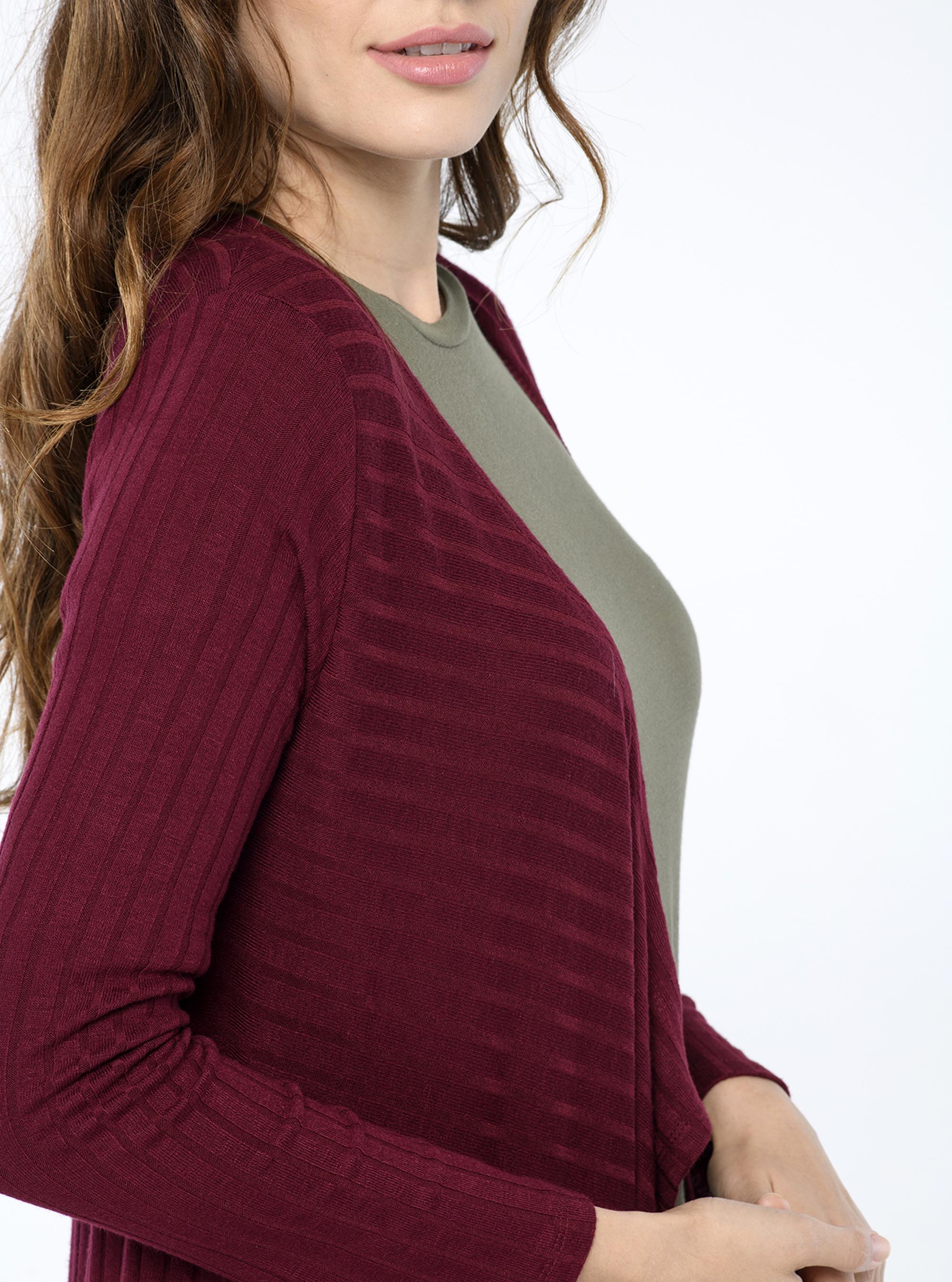 Cardigan lungo, BORDEAUX