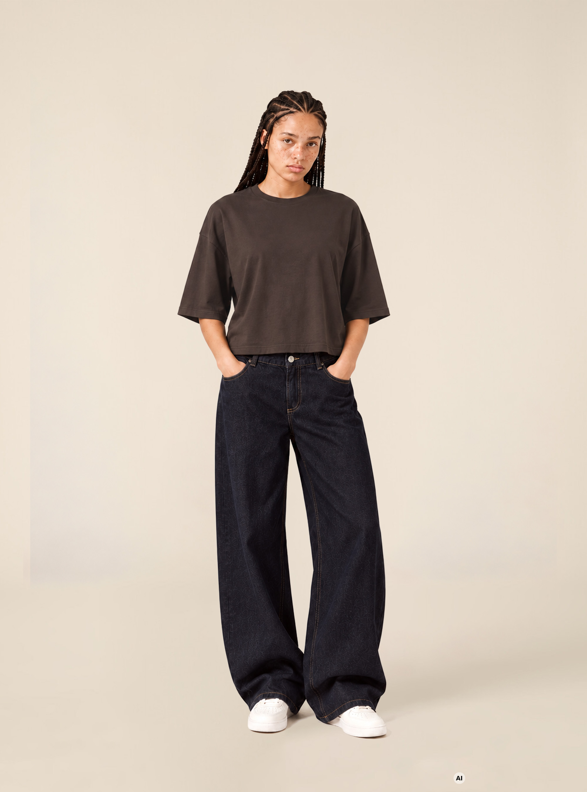 Half sleeve crew neck t-shirt, BR3 BROWN LIGHT