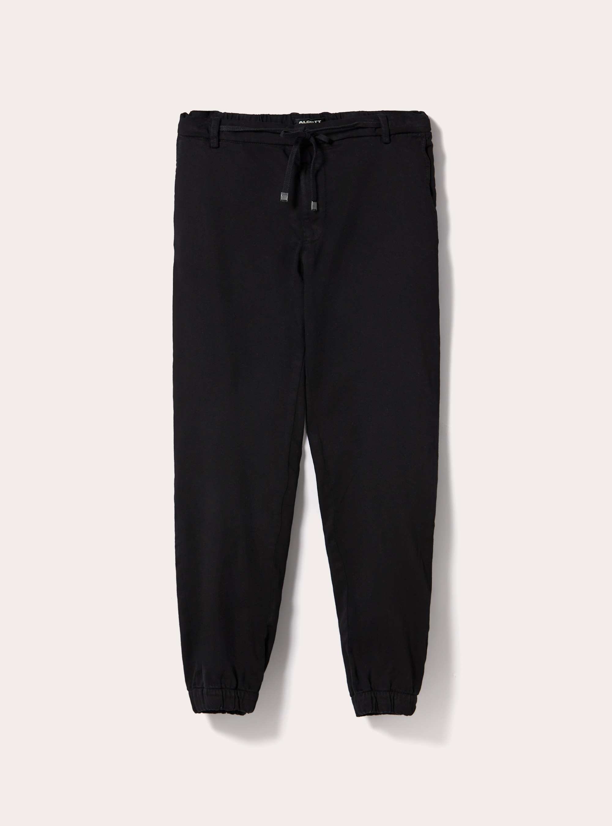 Jogger trousers with drawstring, BK1 BLACK