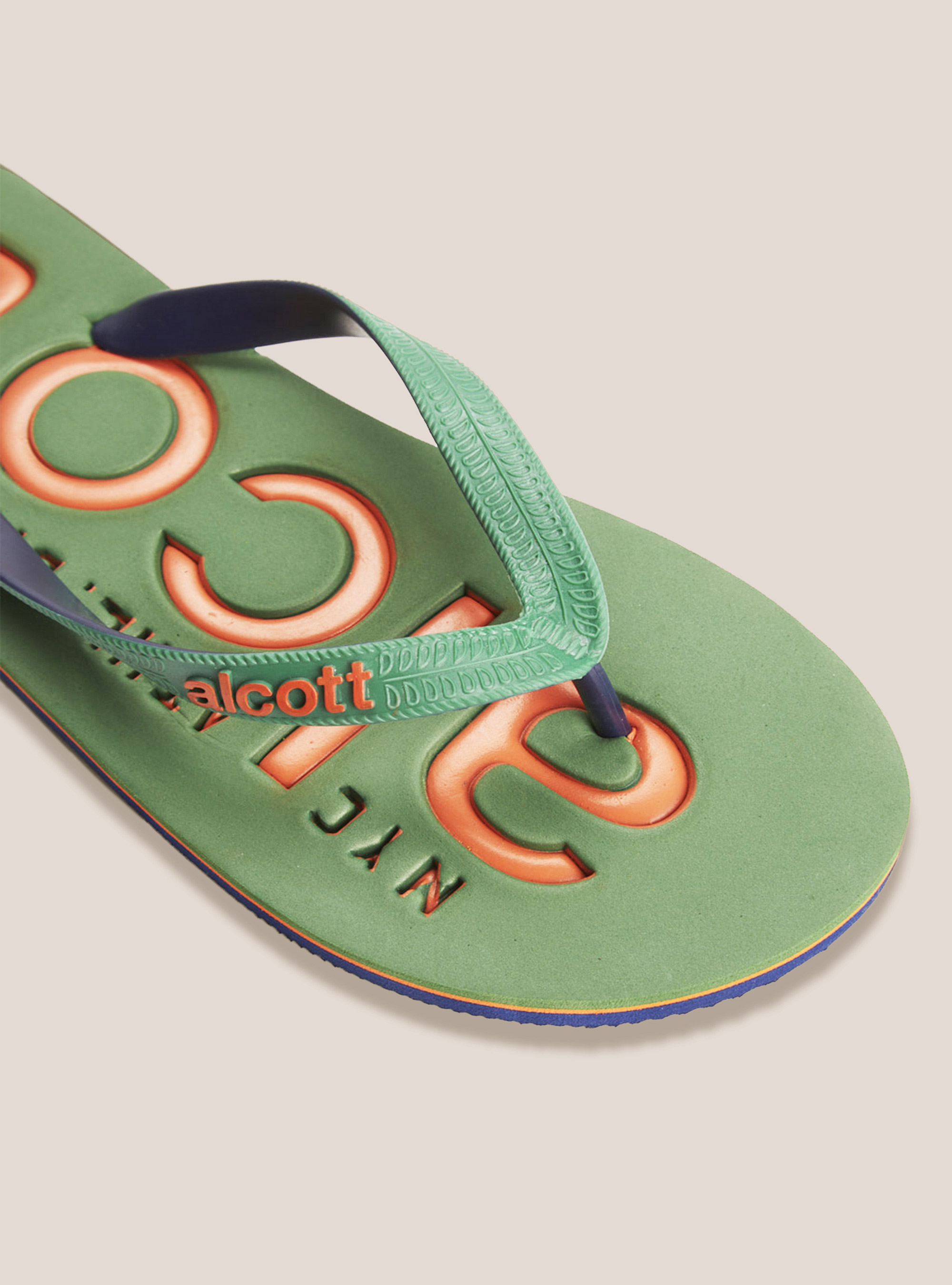 Flip-flops with logo, KAKI
