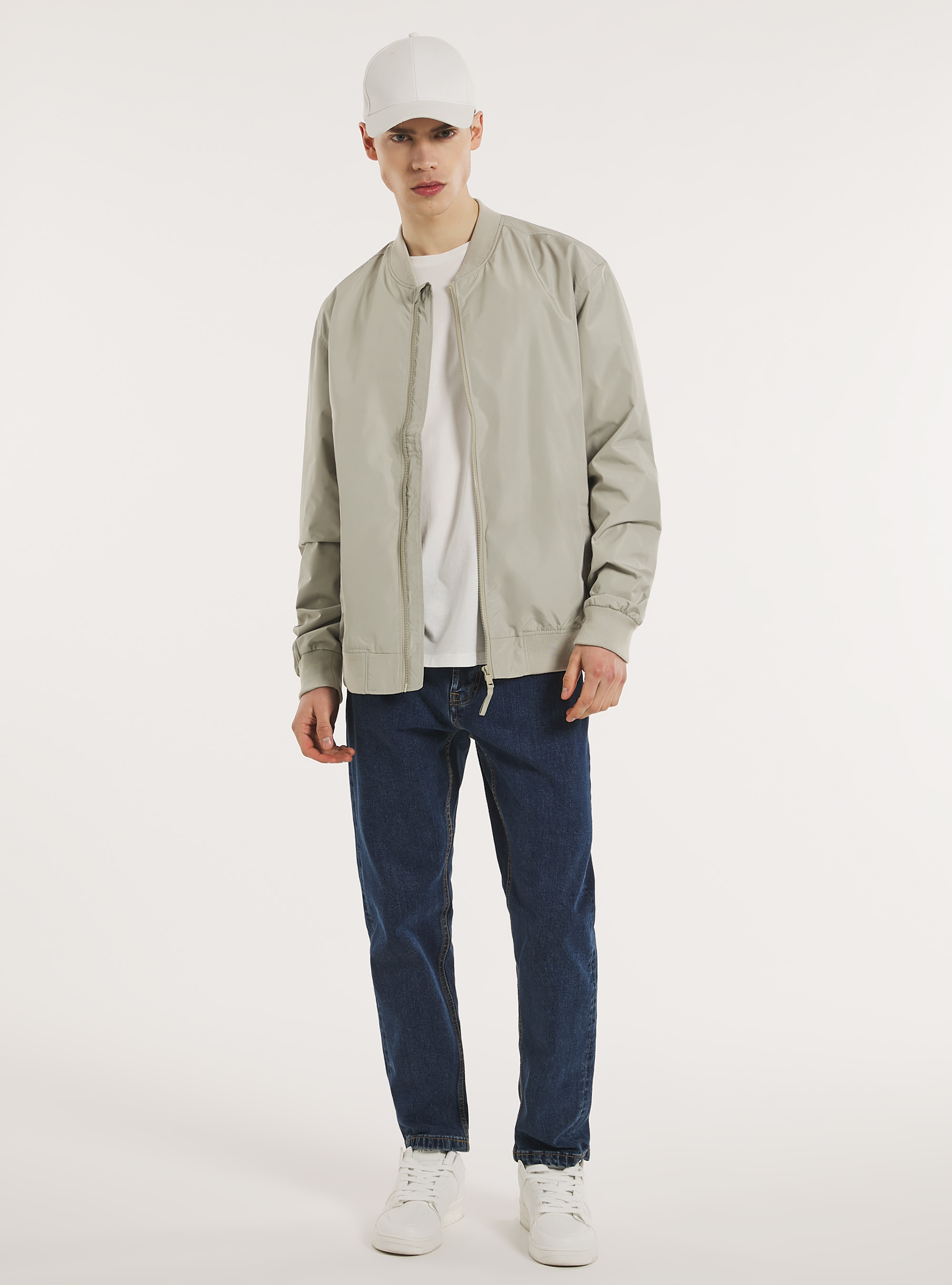 Bomber antivento regular fit, CR3 CREAM LIGHT
