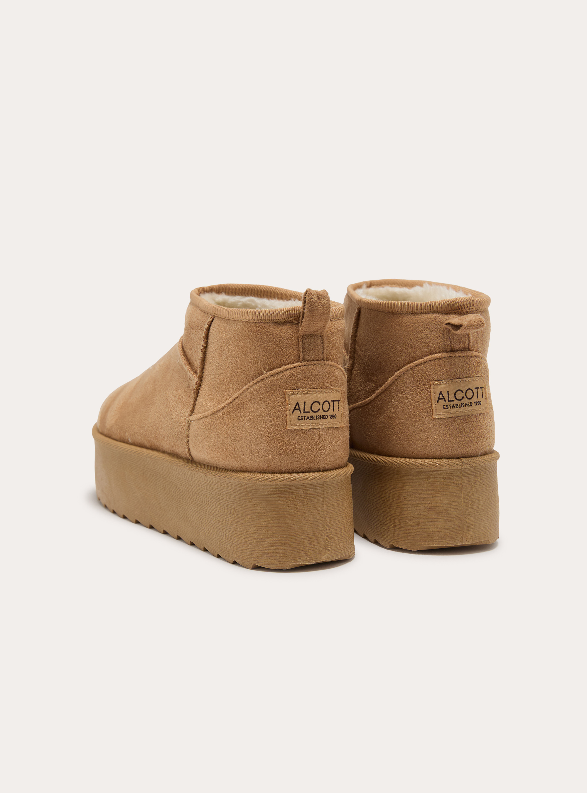 Stivaletti scamosciati con platform, BG3 BEIGE LIGHT