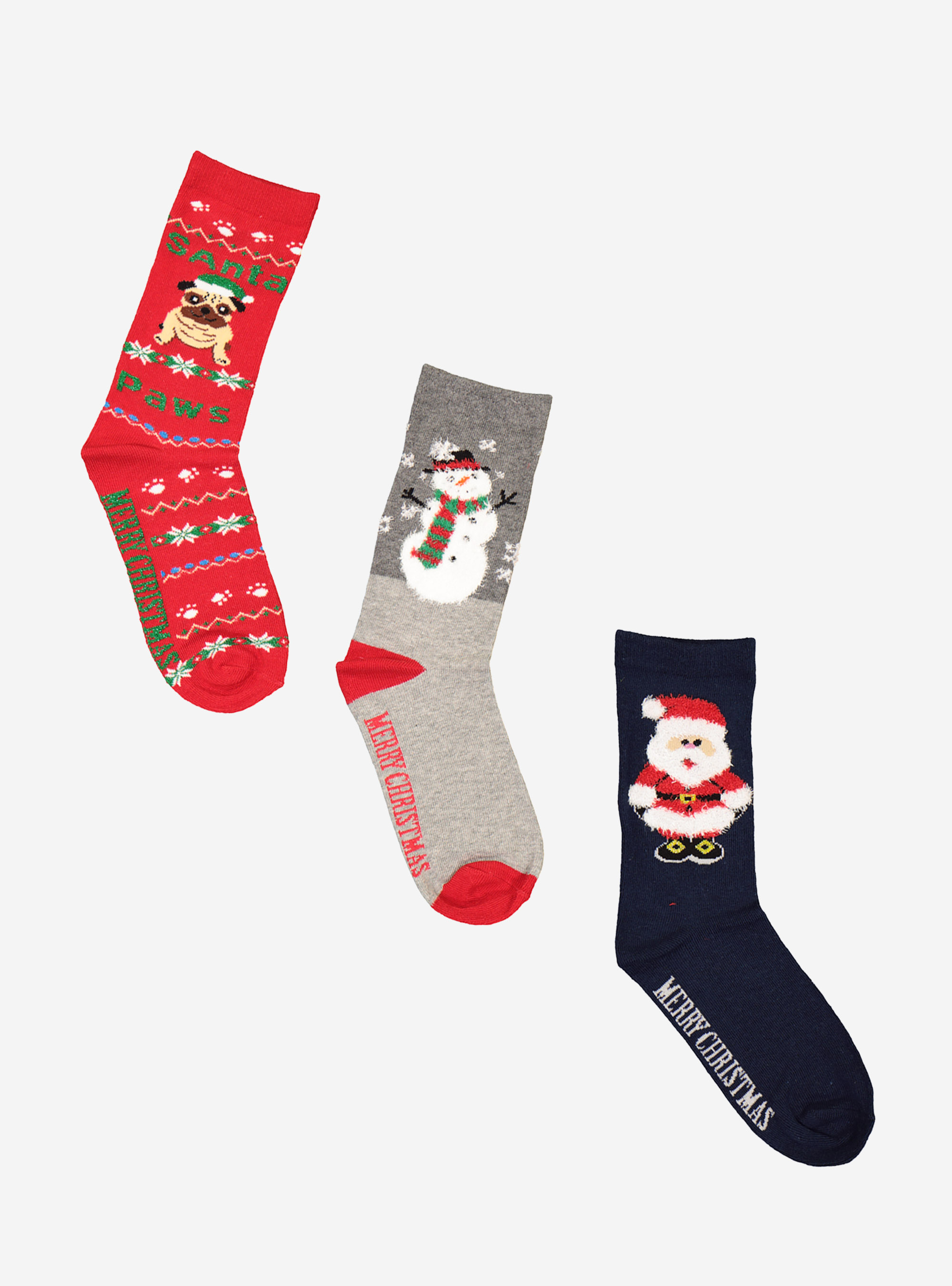 SET 3 CALCETINES DE NAVIDAD, XMAS