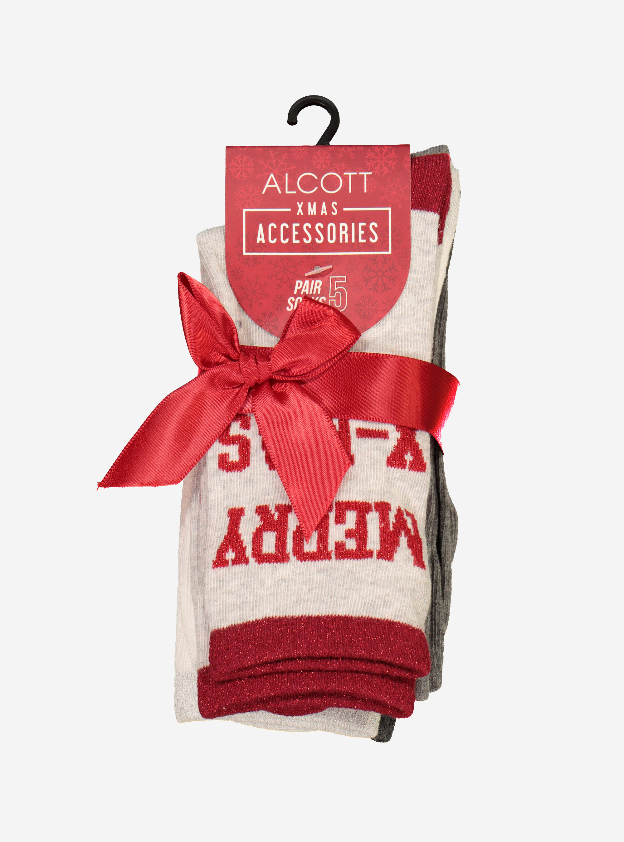 Set 5 calzini natale, XMAS