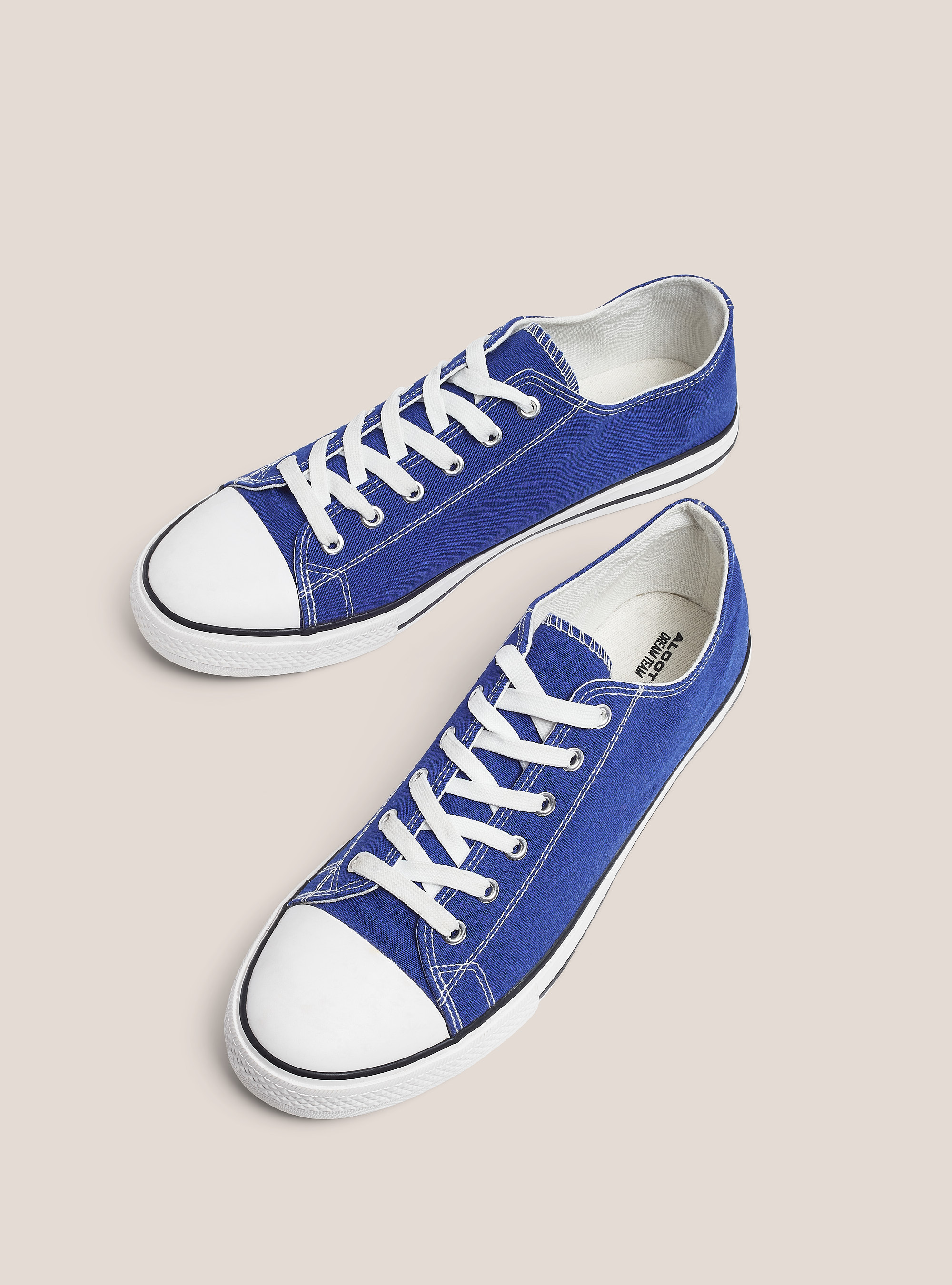 Low trainers in light fabric, C2227 ROYALE