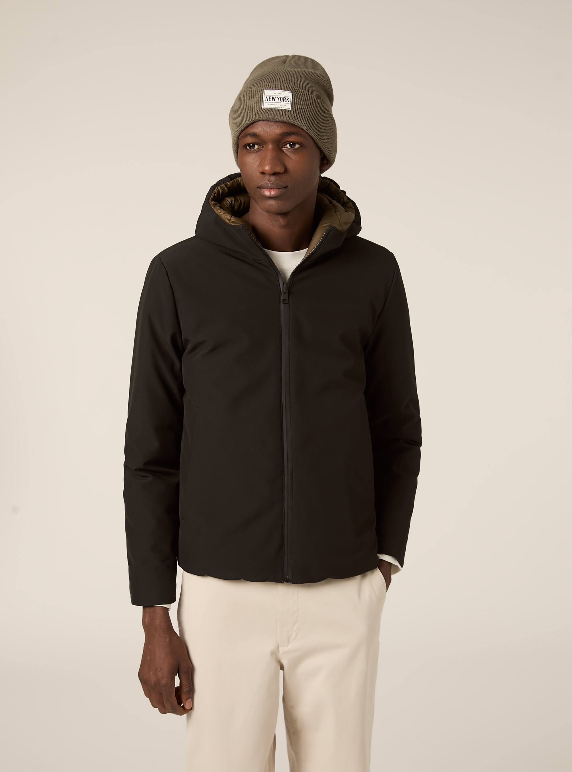 Giubbotto imbottitio reversibile, BK1 BLACK