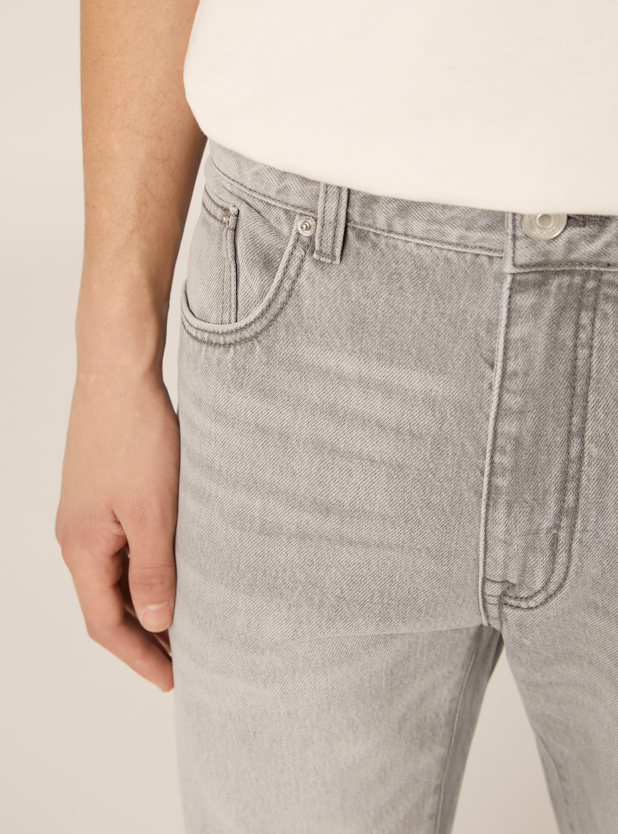 Pantaloni in denim loose fit, D00G GREY