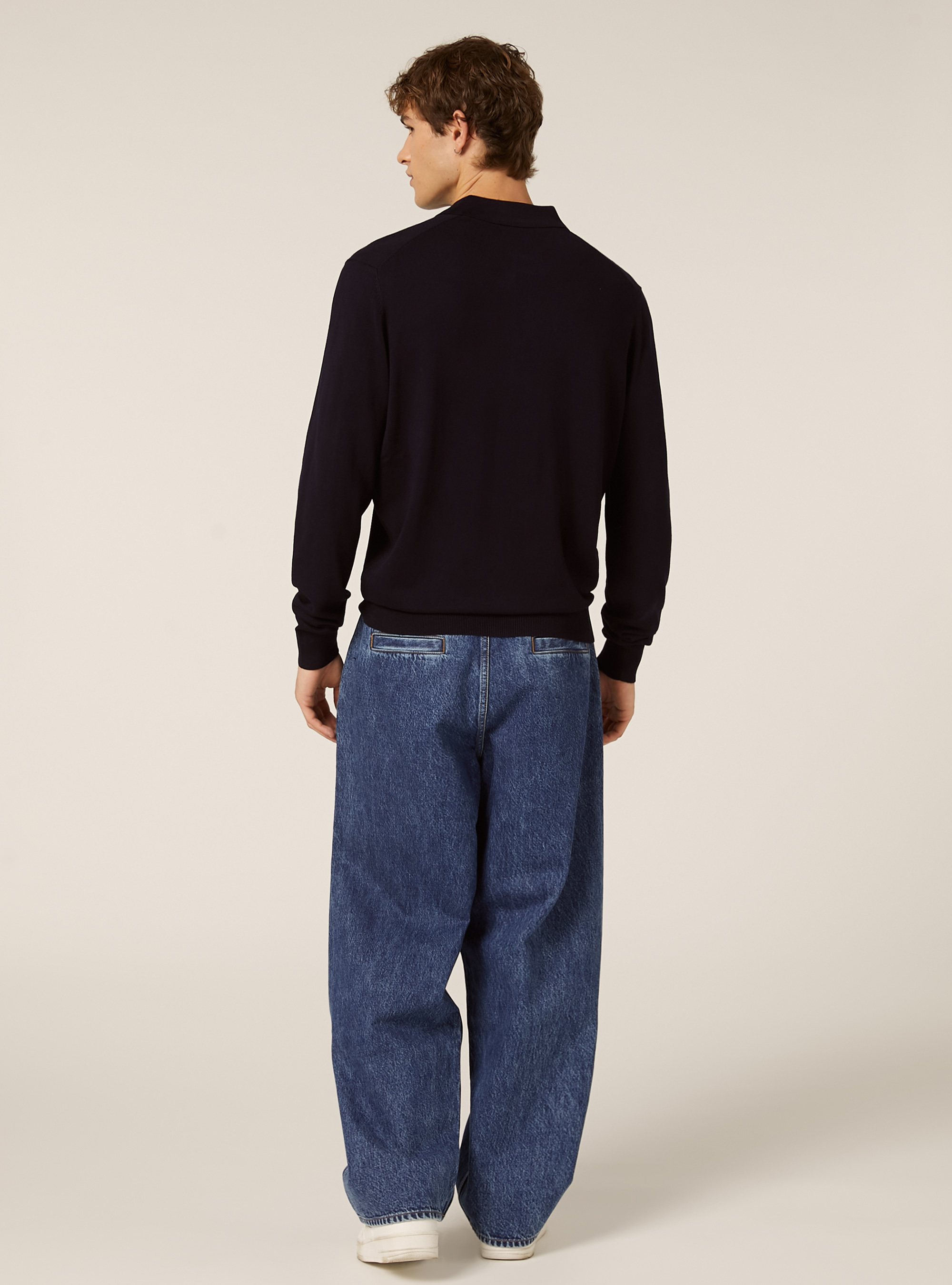 Polo de punto de manga larga, NA1 NAVY DARK