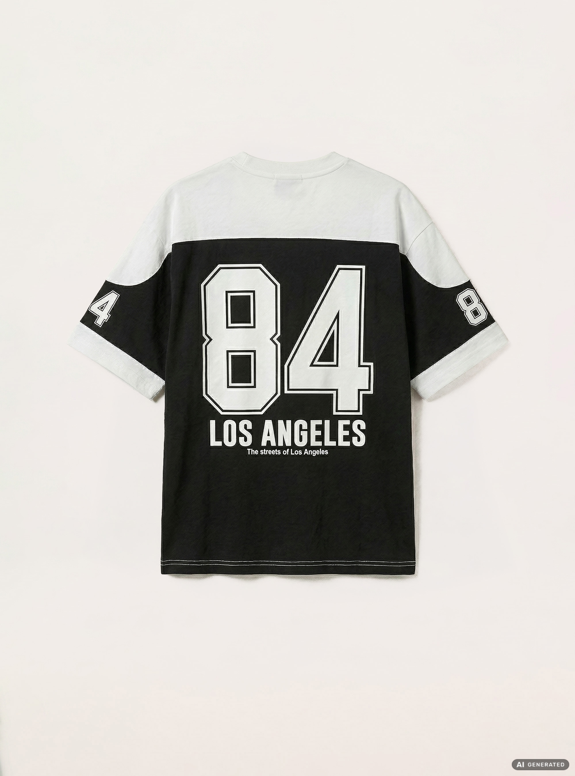 T-shirt con stampa numero, NERO