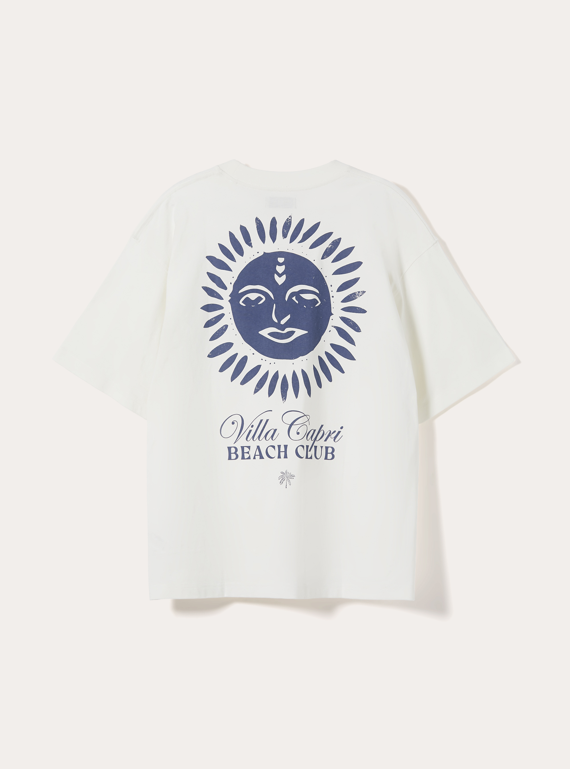 T-shirt boxy fit con stampa villa capri, WH2 WHITE