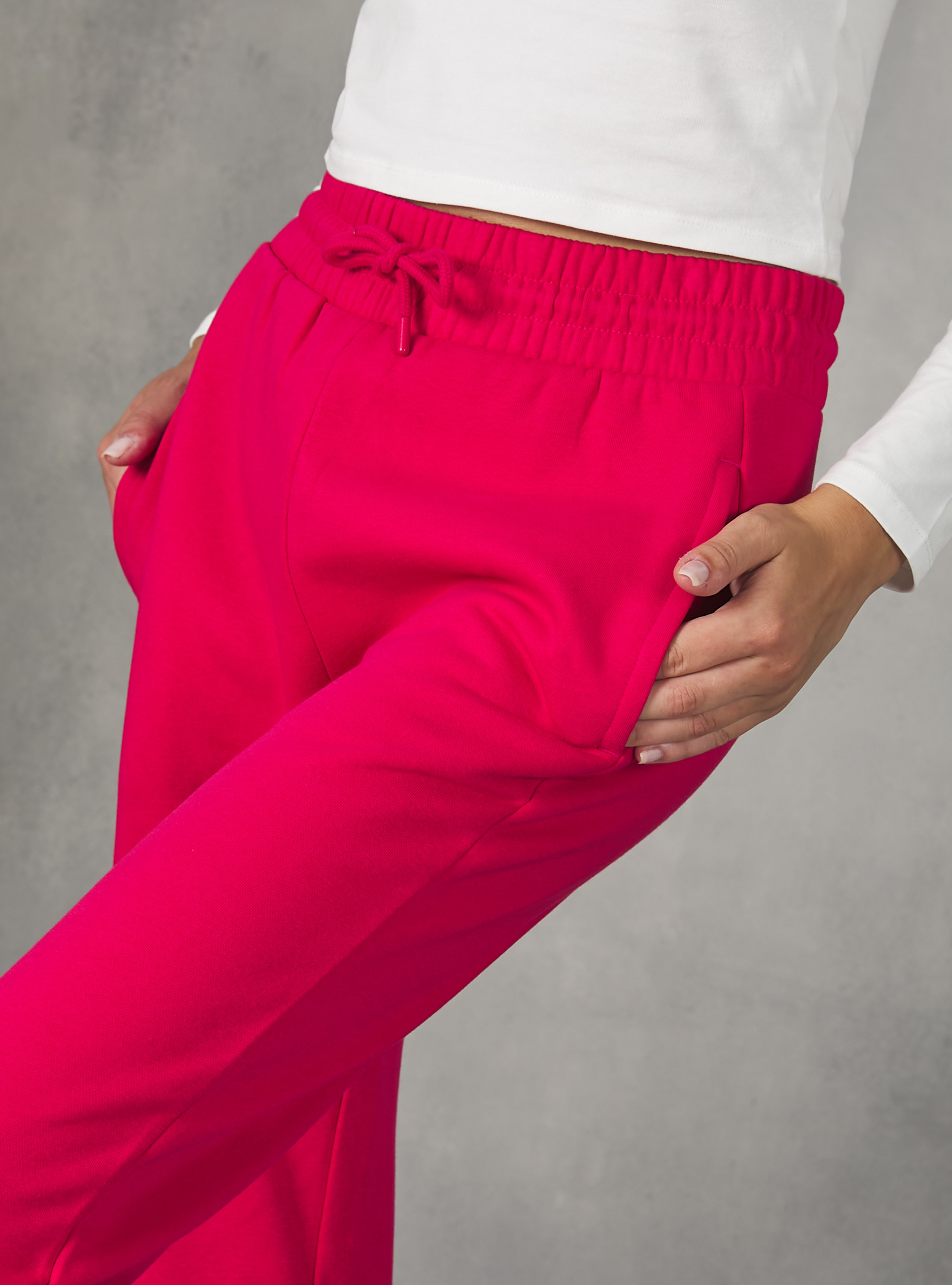 Pantalón jogger de felpa, FX1 FUXIA DARK