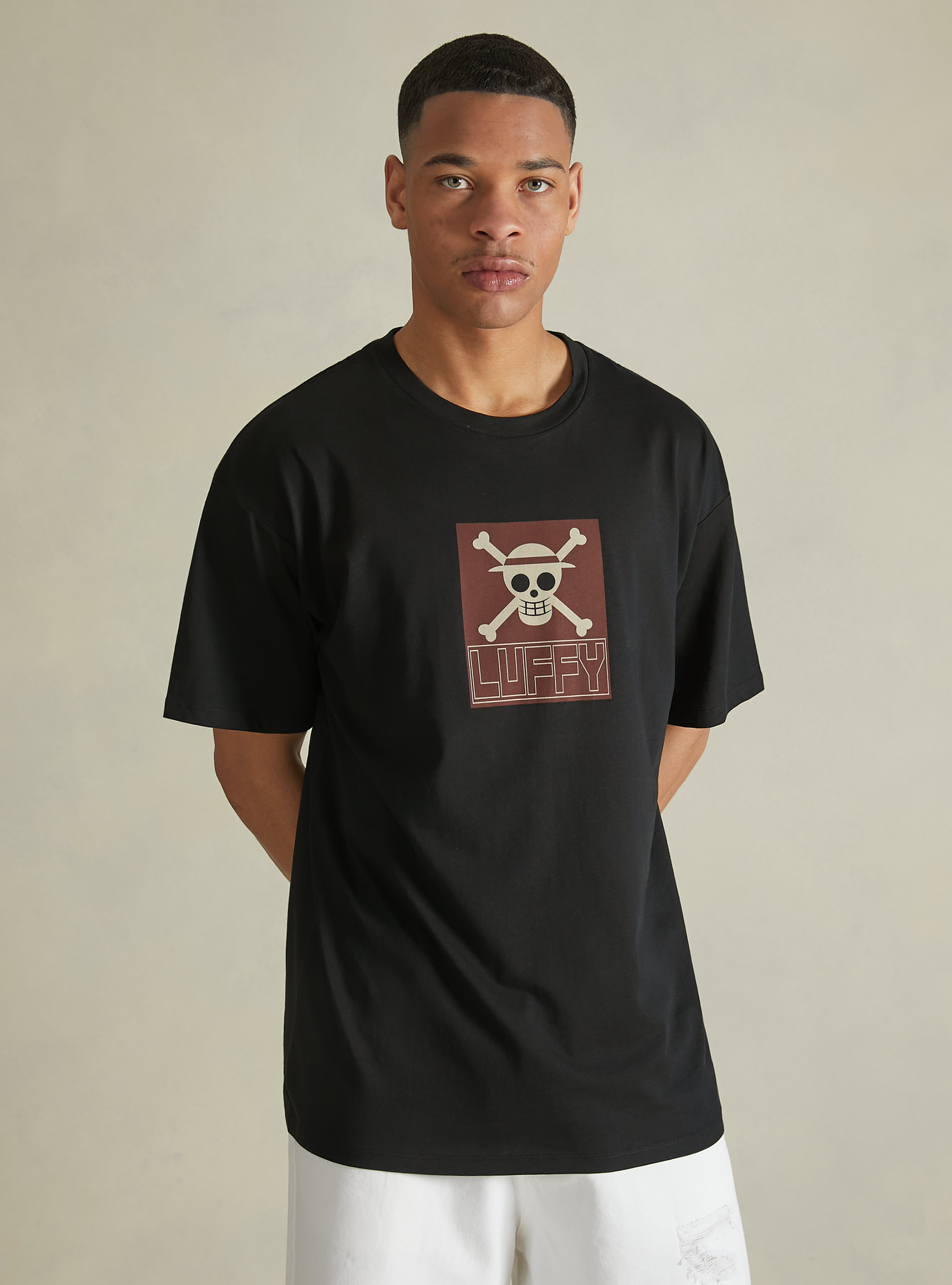 One Piece / Alcott oversized T-shirt, BK1 BLACK