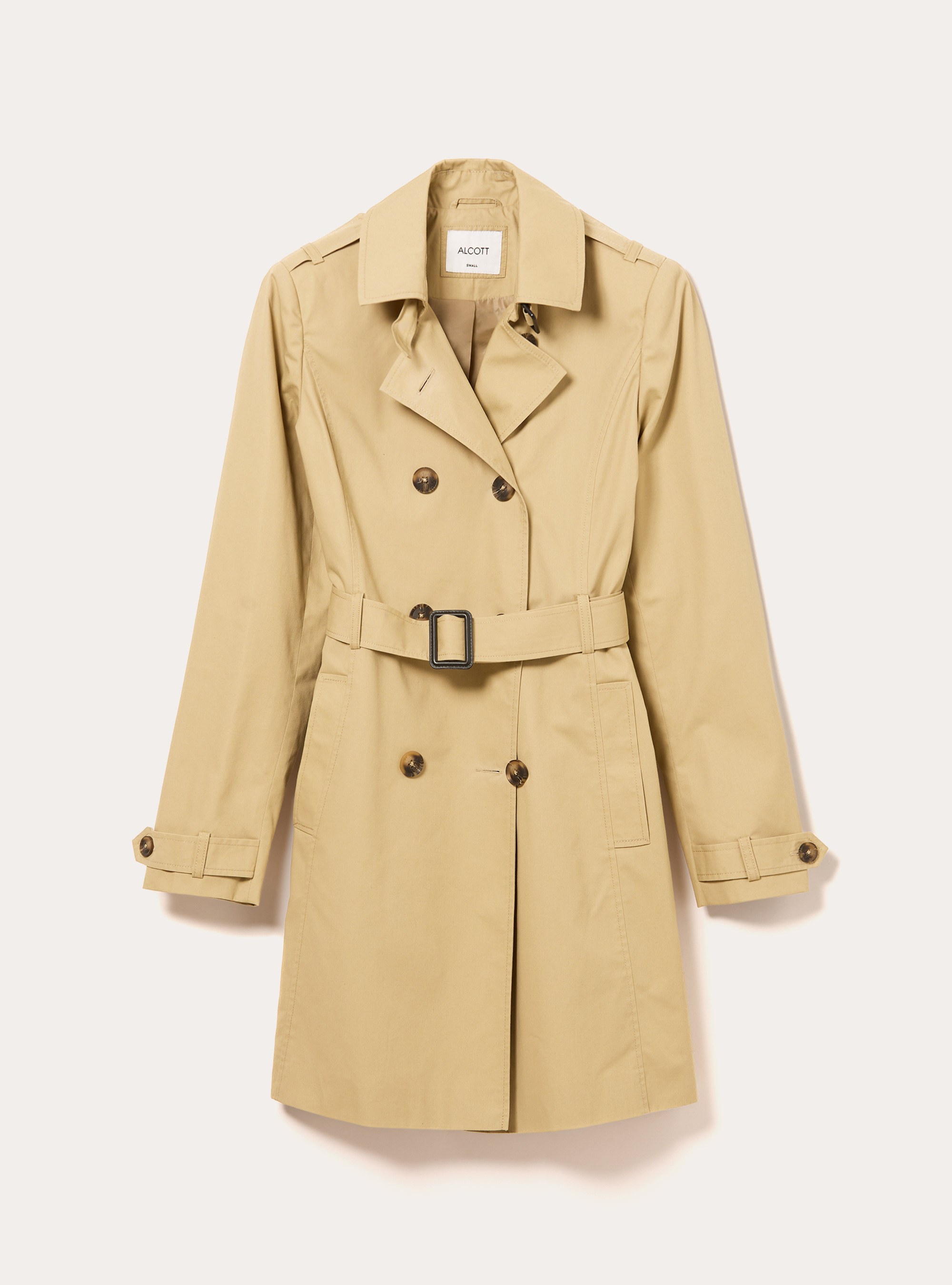 Trench con cintura, BG1 BEIGE DARK
