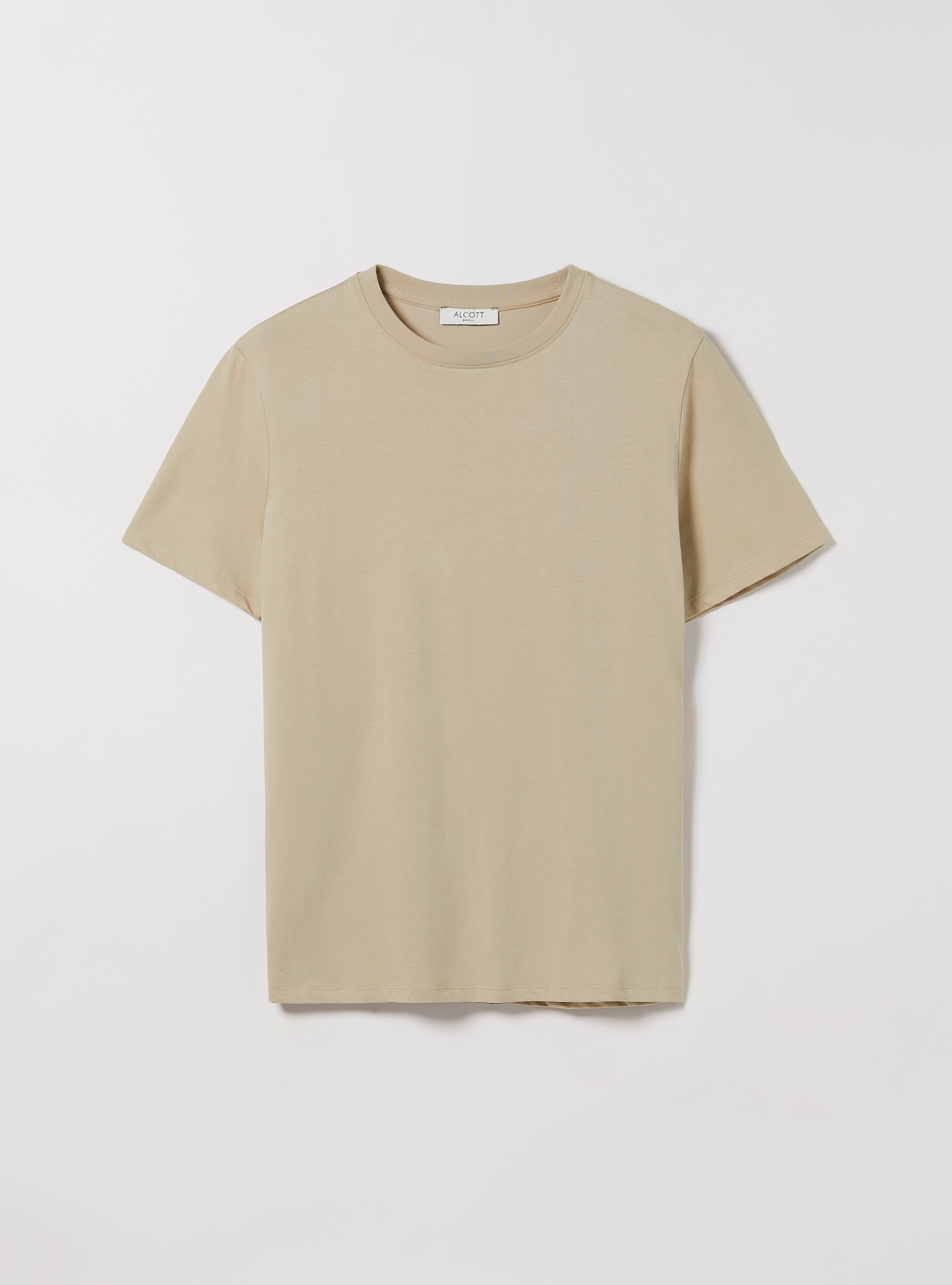 Crew-neck cotton T-shirt, CR2 CREAM MEDIUM