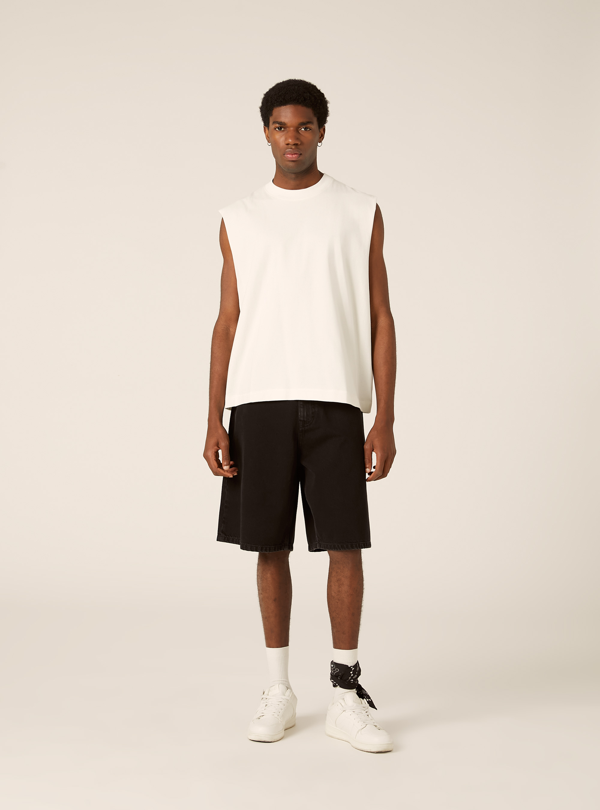Loose Fit Jorts, BK1 BLACK