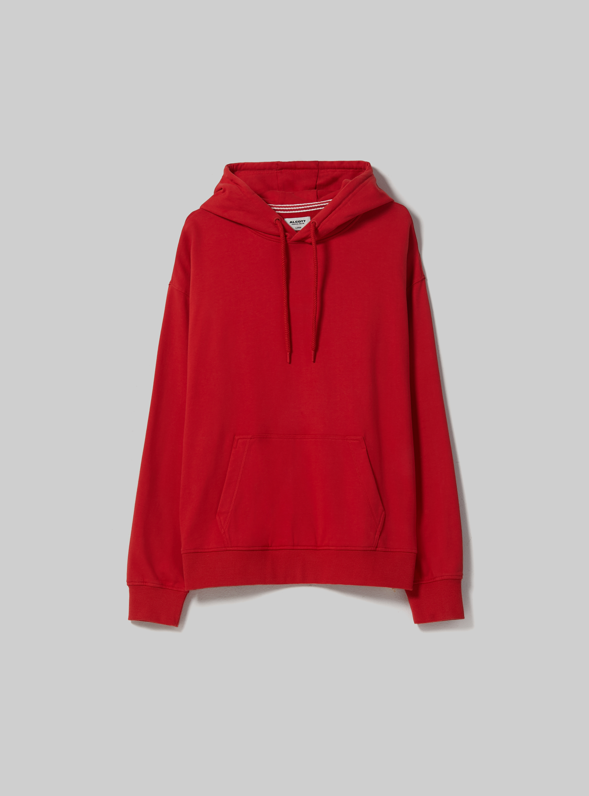 Sweatshirt with hood and pouch pocket, RD2 RED MEDIUM