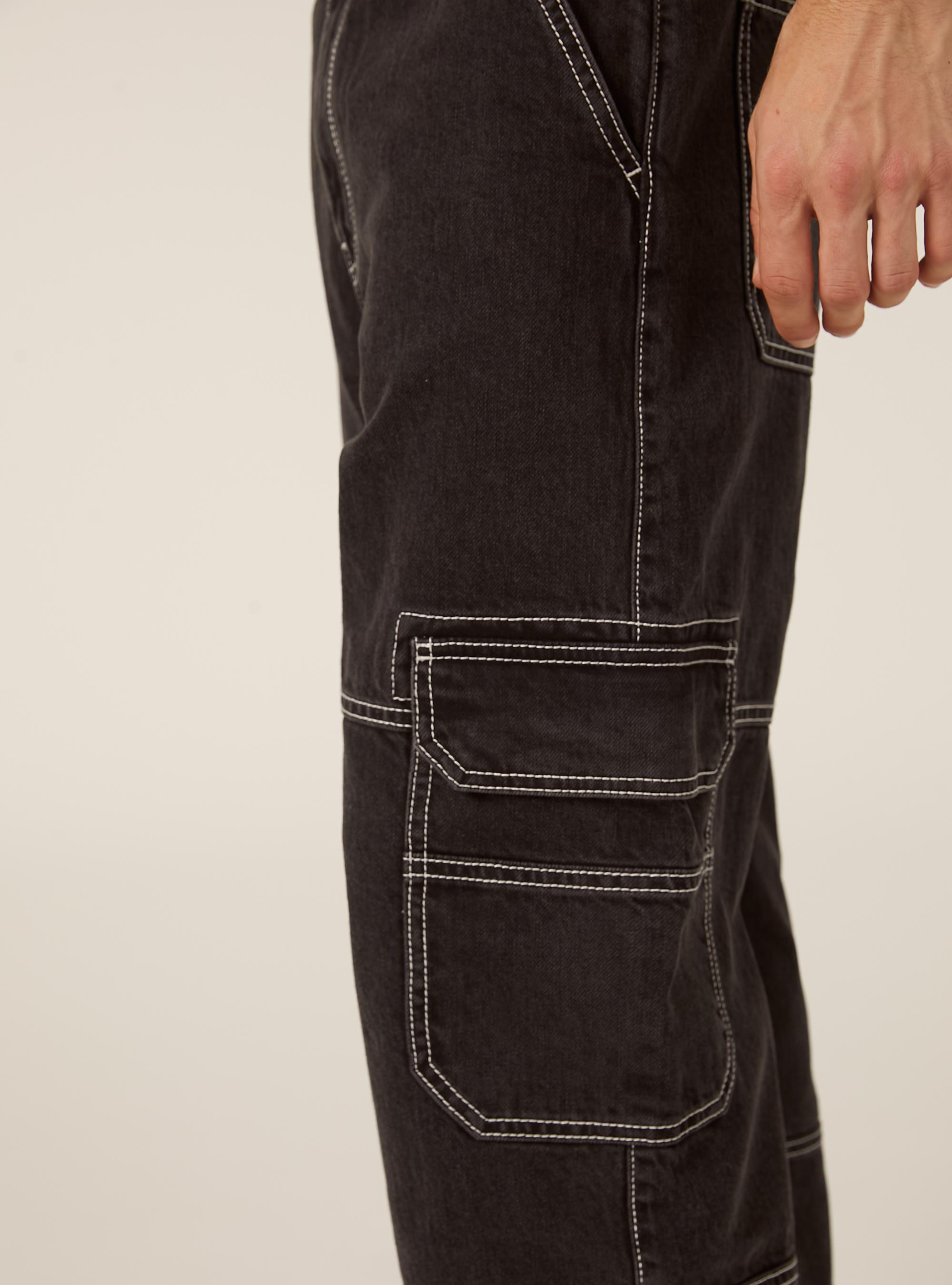 Cargo jeans, D000 BLACK