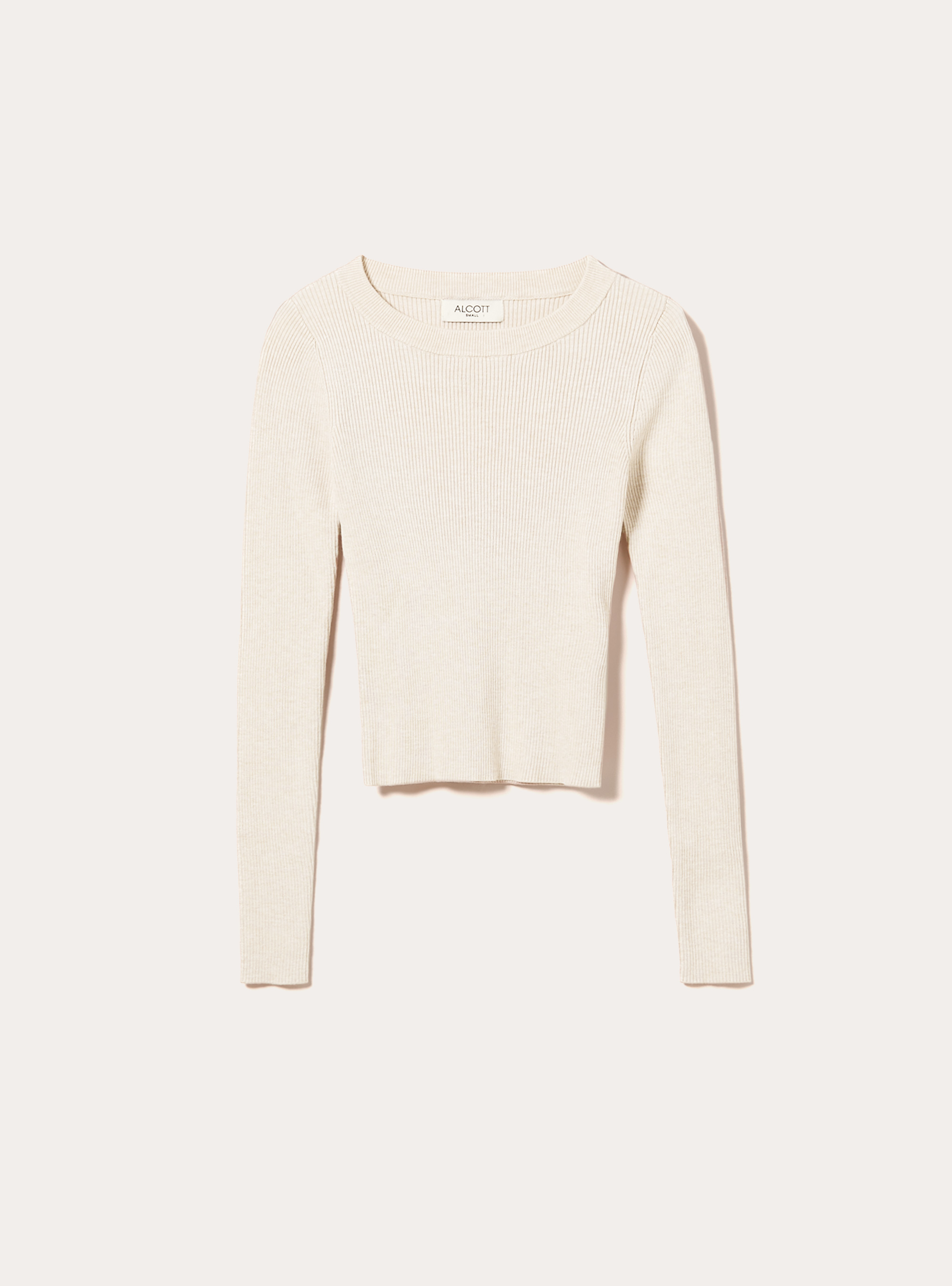 Lightweight ribbed knit, CR2 CREAM MEDIUM