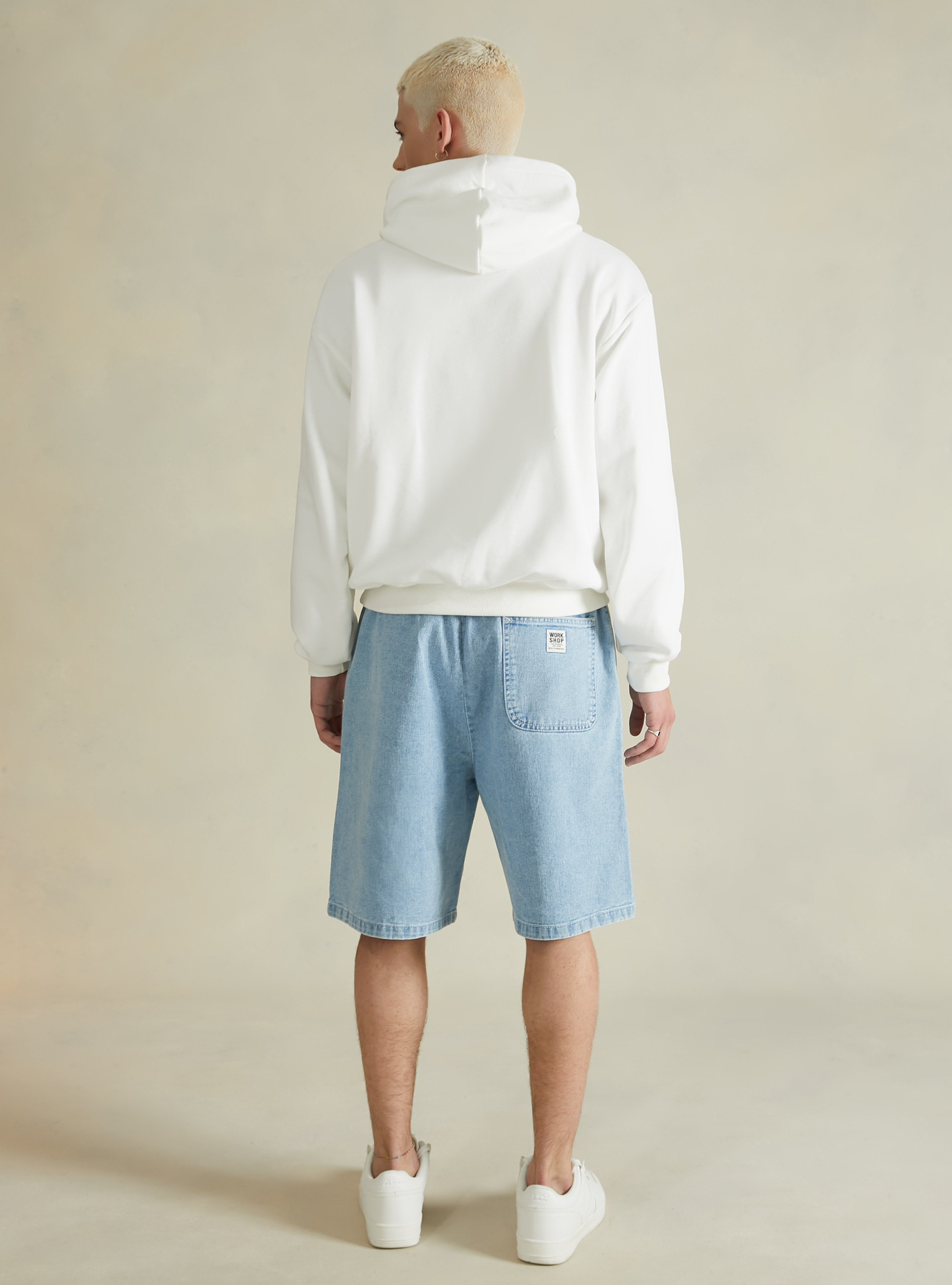 Boxy fit hoodie, WH2 WHITE