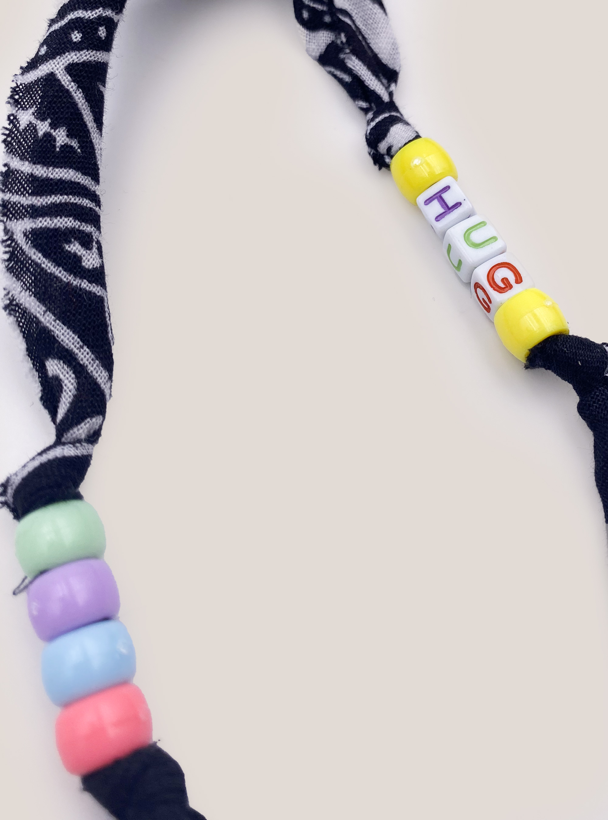 Paisley print collar, BLACK